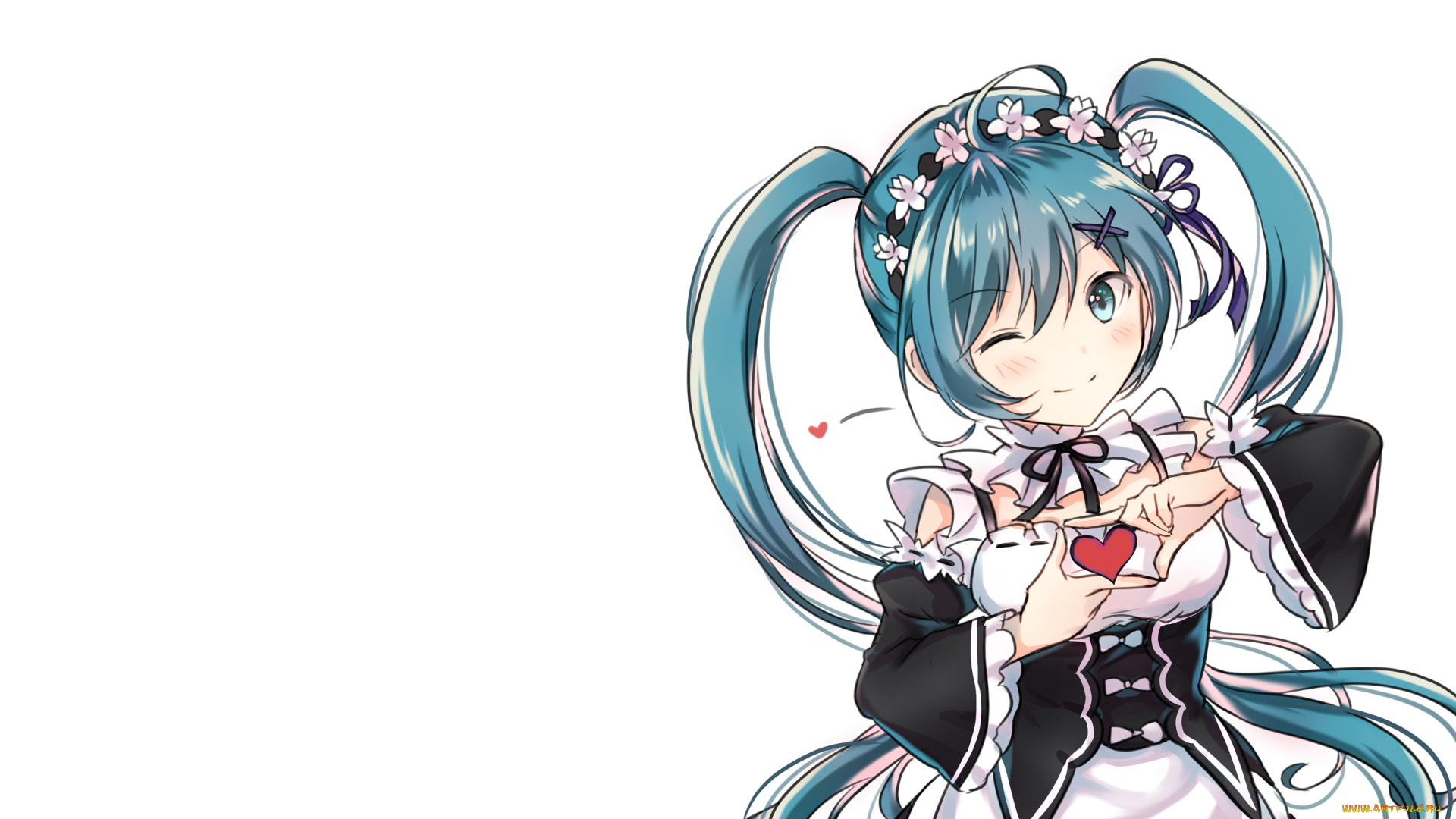 аниме, vocaloid, девушка