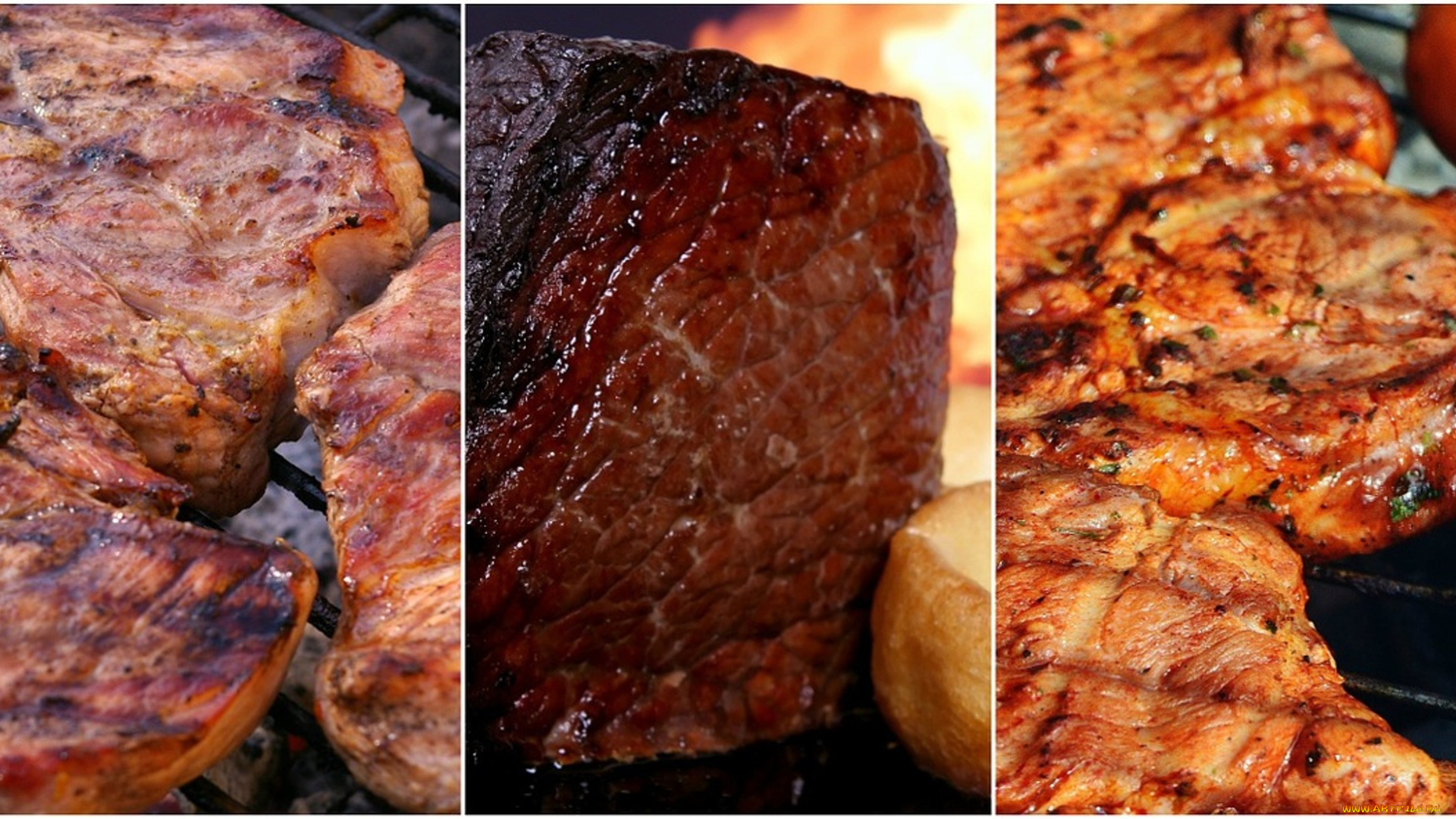 еда, мясные, блюда, коллаж, мясо