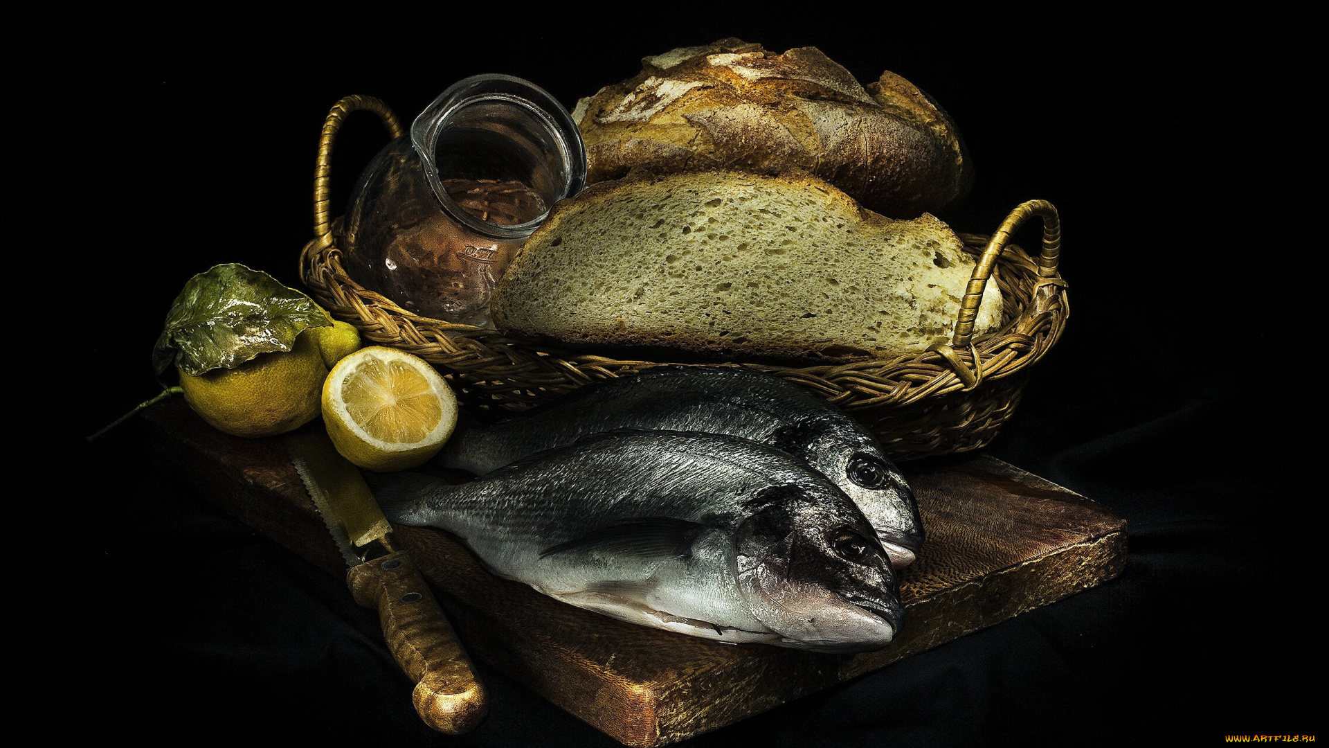 еда, натюрморт, рыба