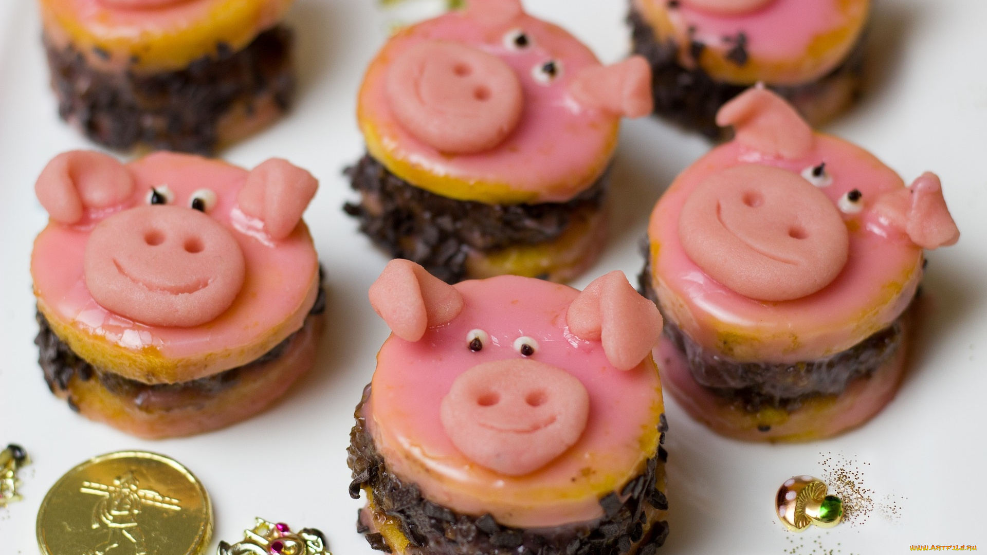еда, пирожные, , кексы, , печенье, поросята, забавные