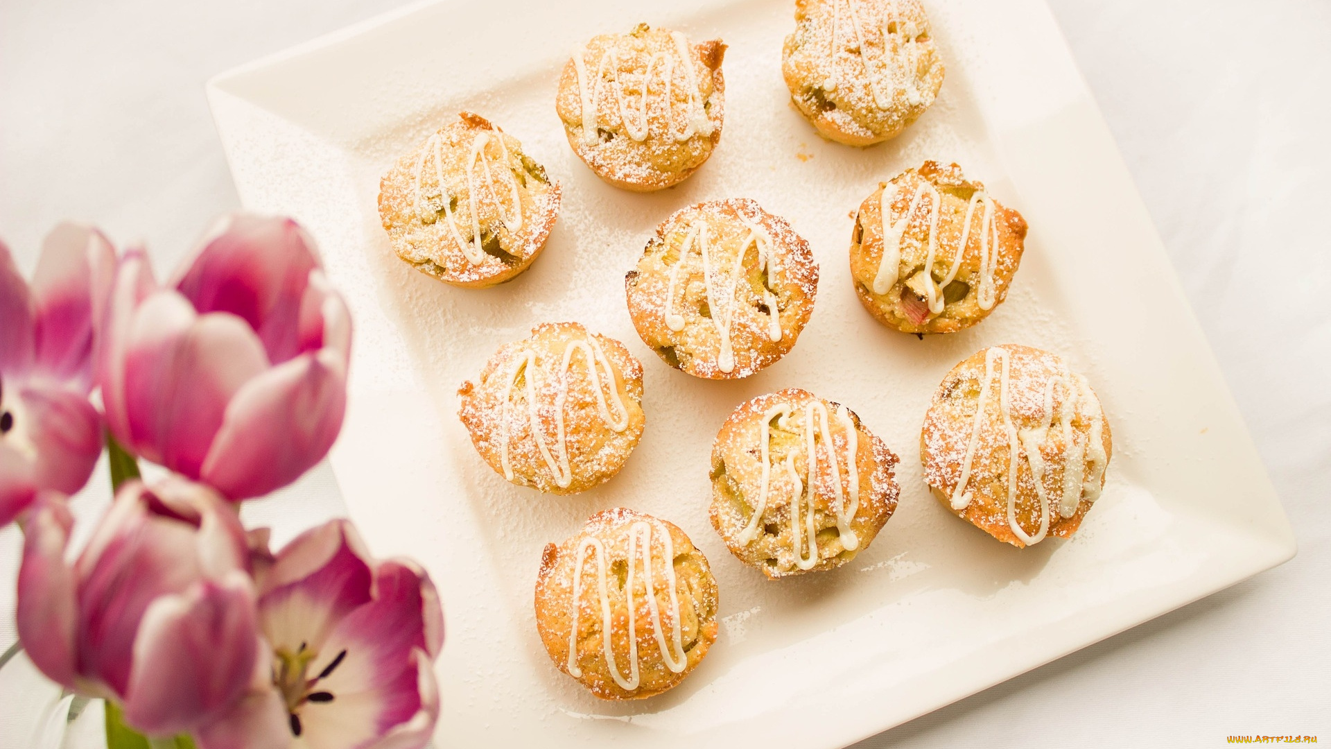 еда, пирожные, , кексы, , печенье, тюльпаны, маффины