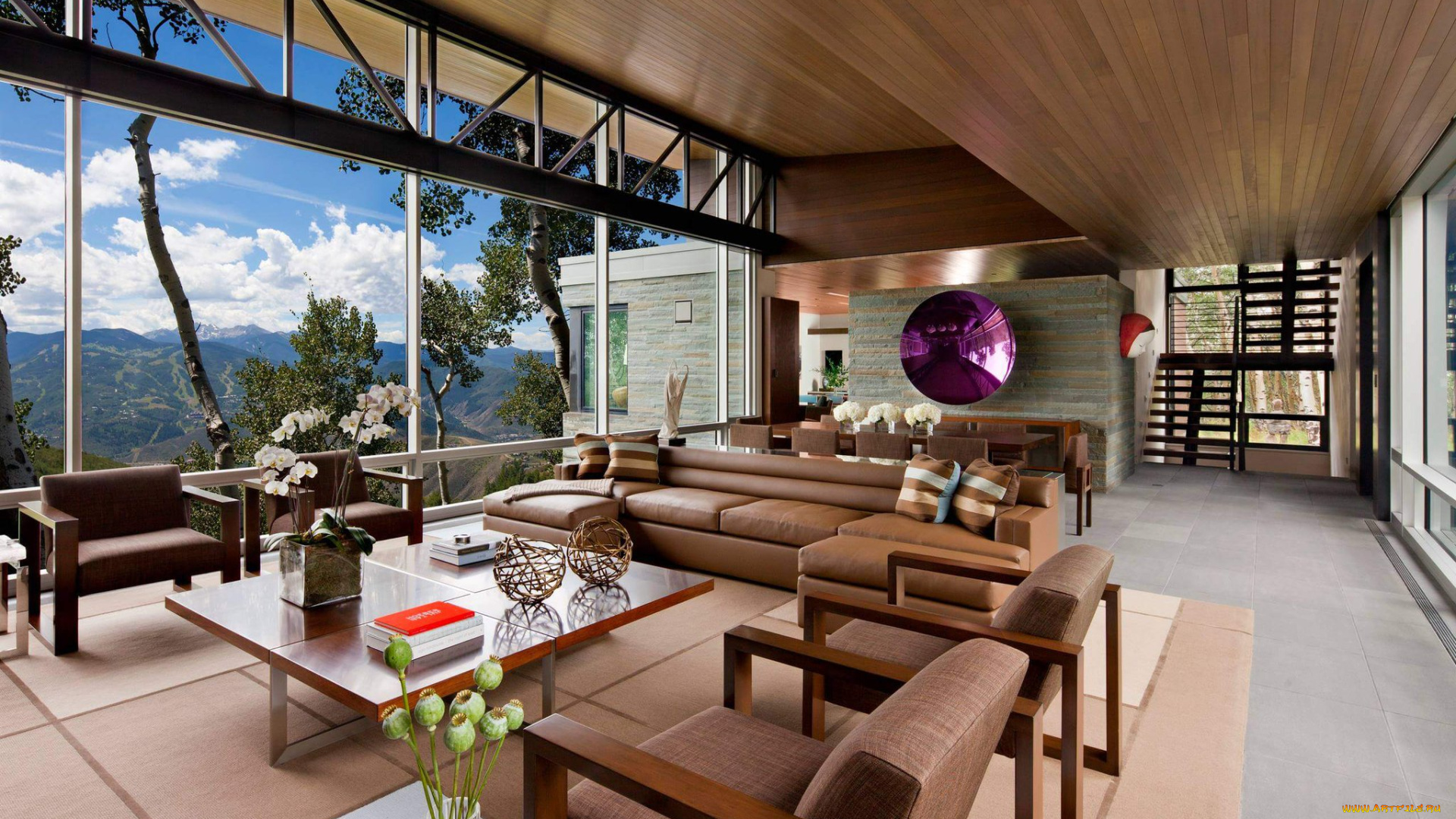 интерьер, гостиная, bridge, house, вилла