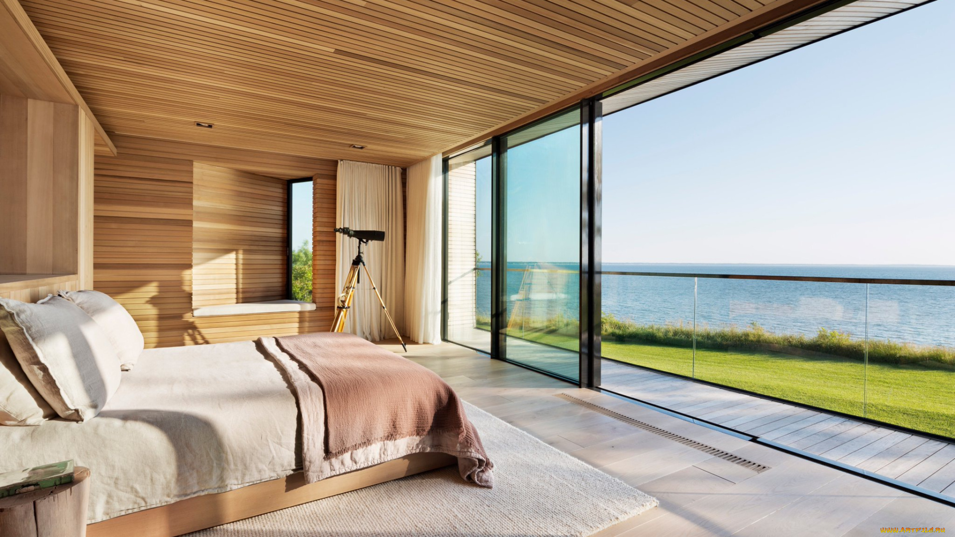 интерьер, спальня, комната, peconic, house, and, barn