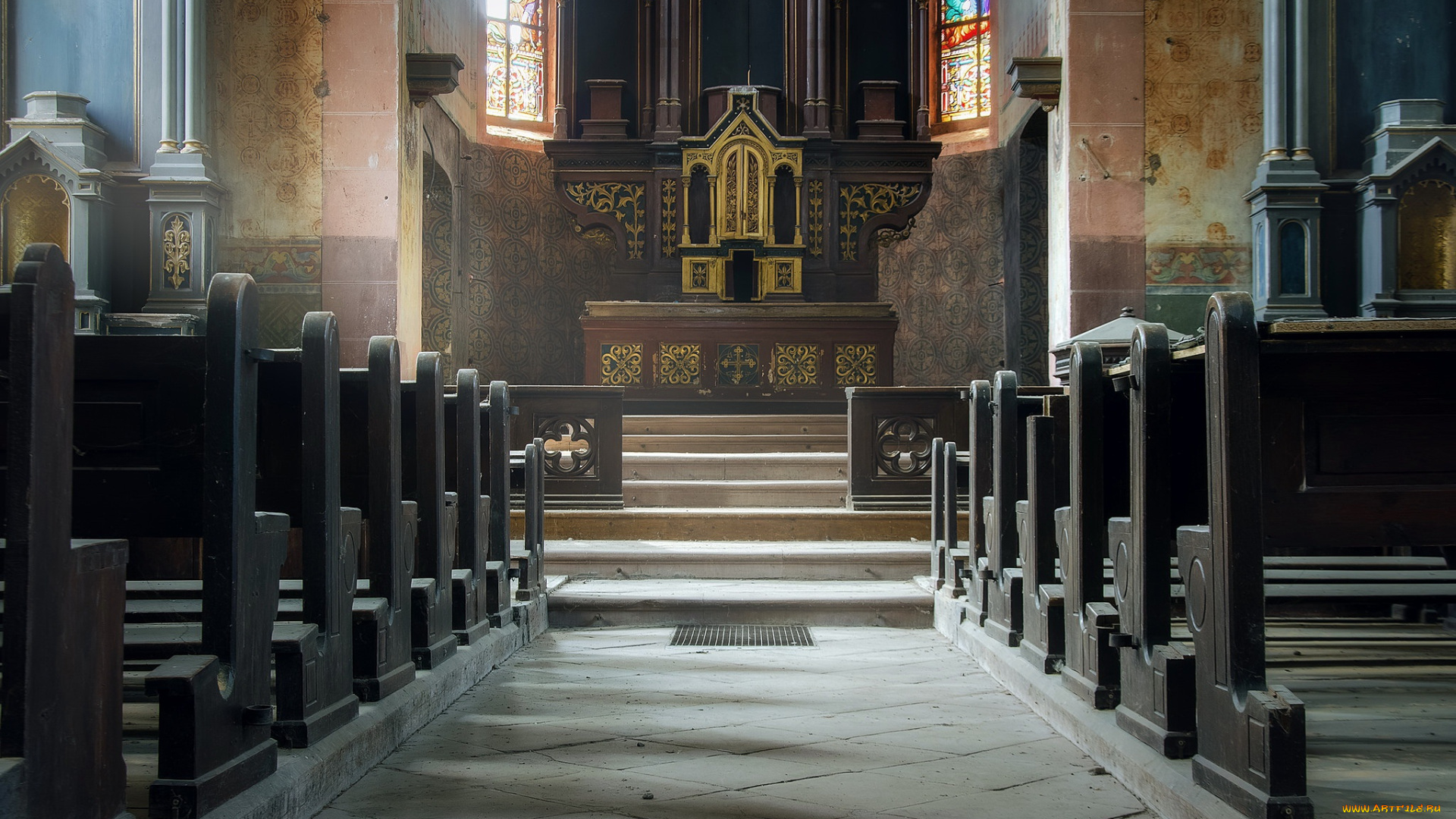 интерьер, убранство, , роспись, храма, храм, фон