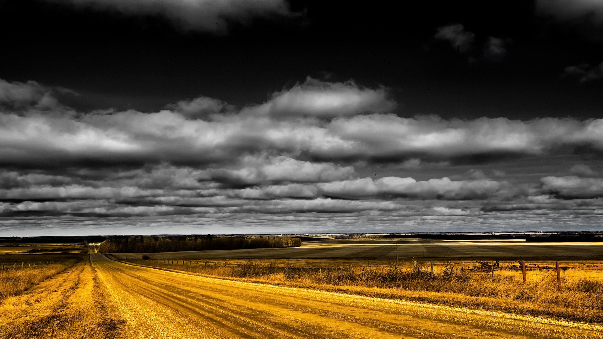 природа, дороги, небо, дорога