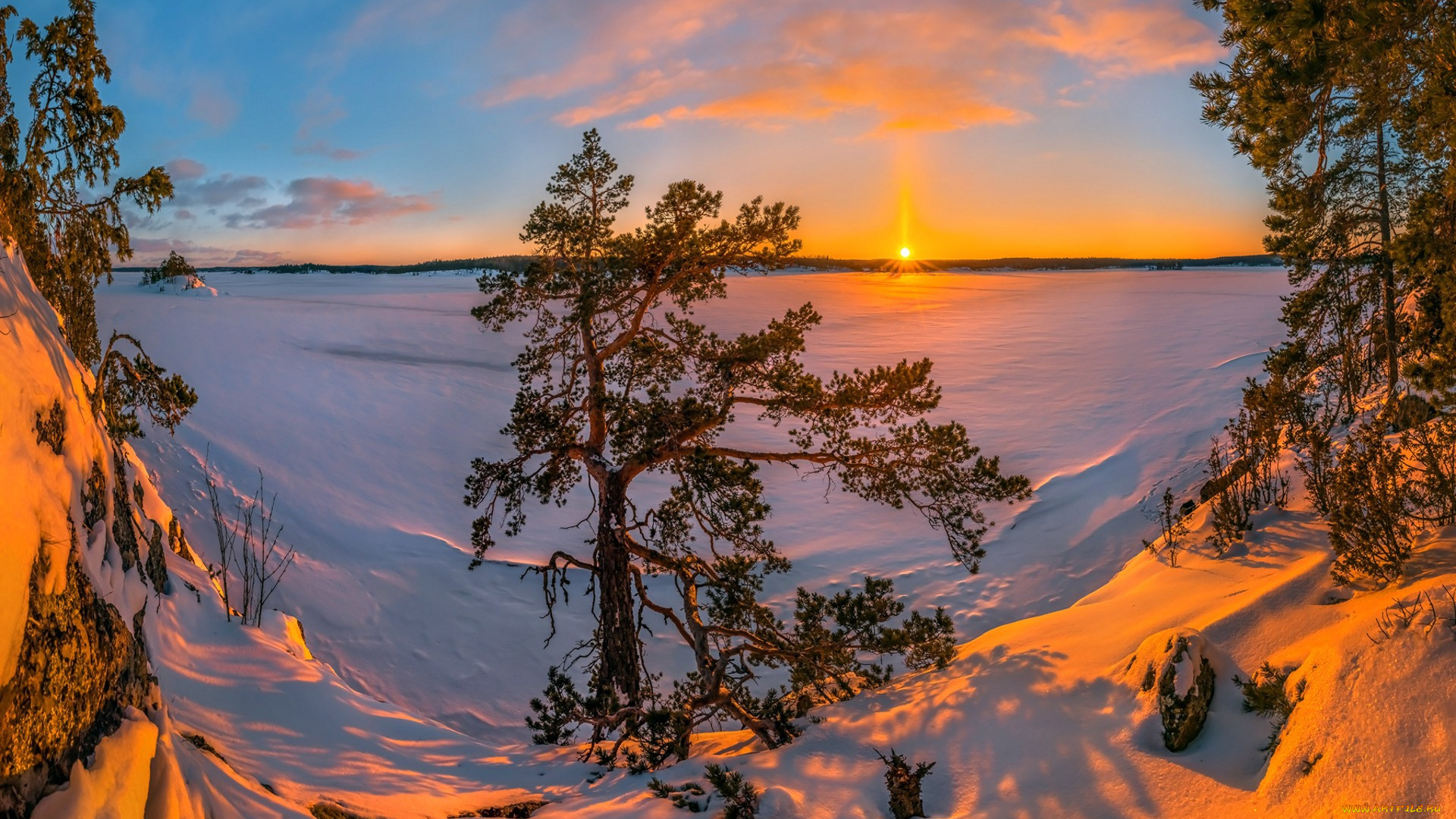 природа, зима, простор