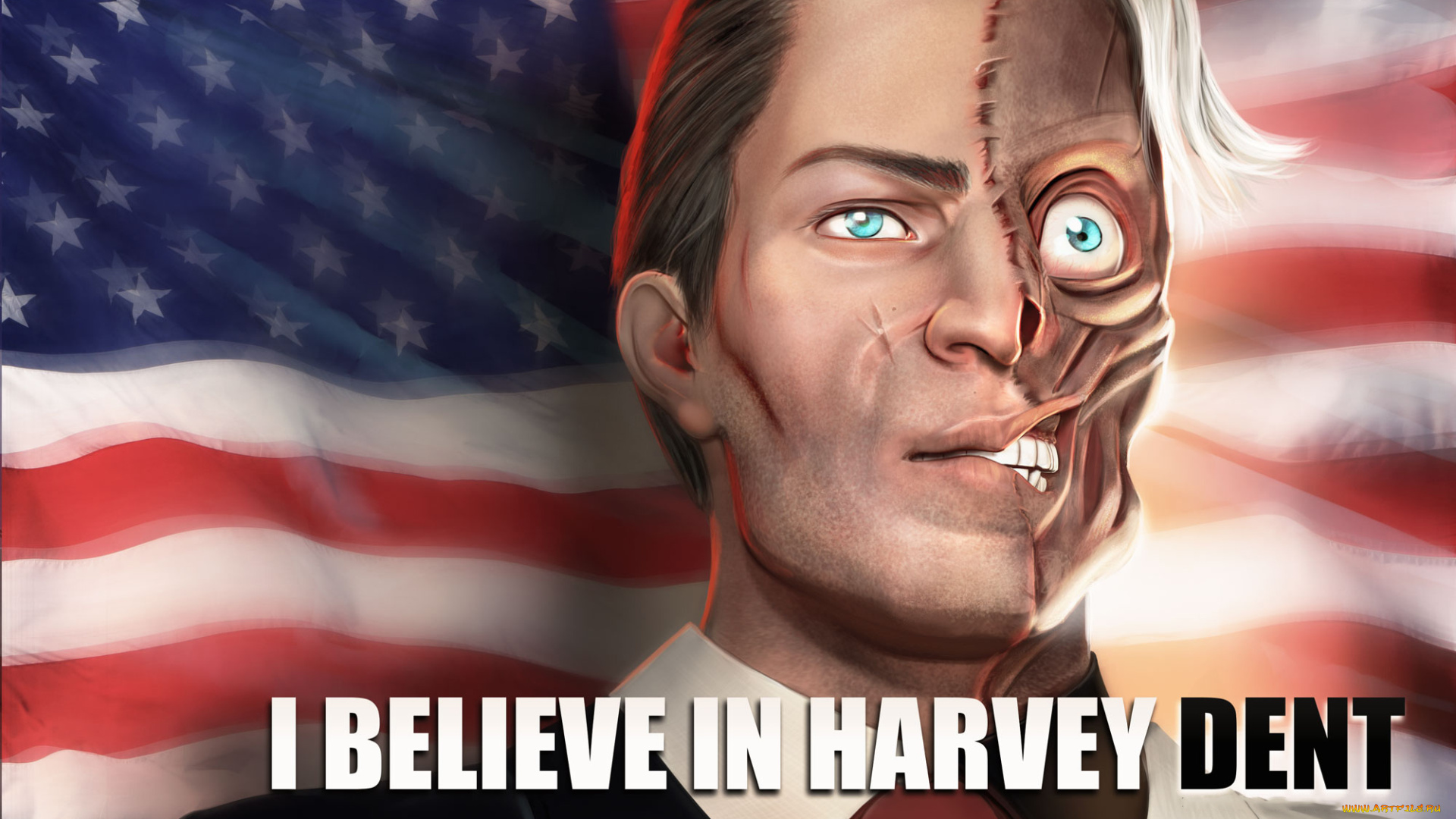 рисованное, комиксы, взгляд, флаг, фон, мужчина