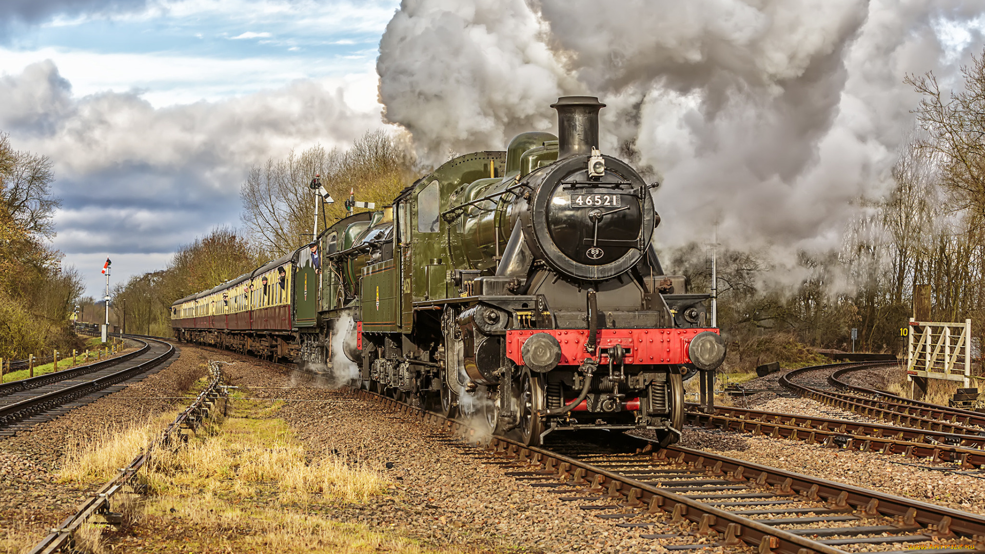 техника, паровозы, локомотив, состав