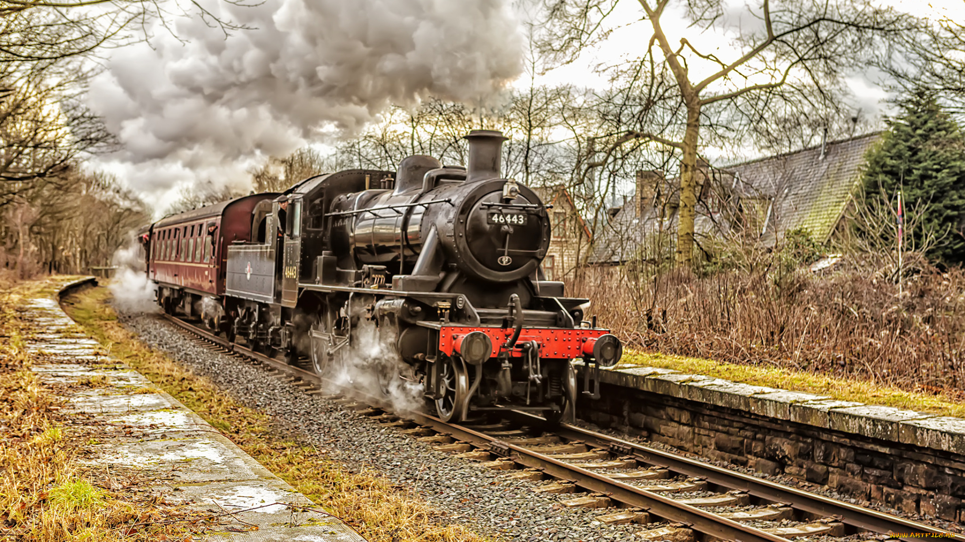 техника, паровозы, локомотив, состав