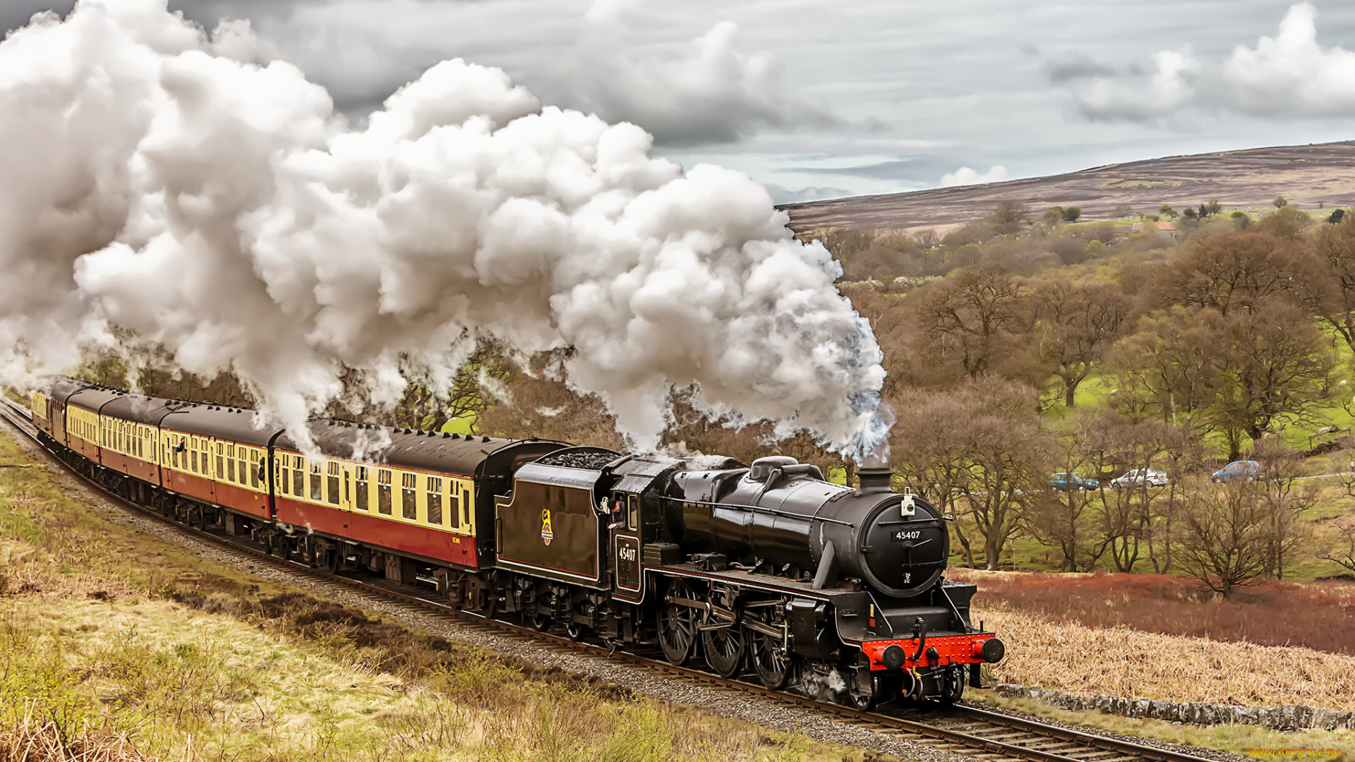 техника, паровозы, локомотив, состав