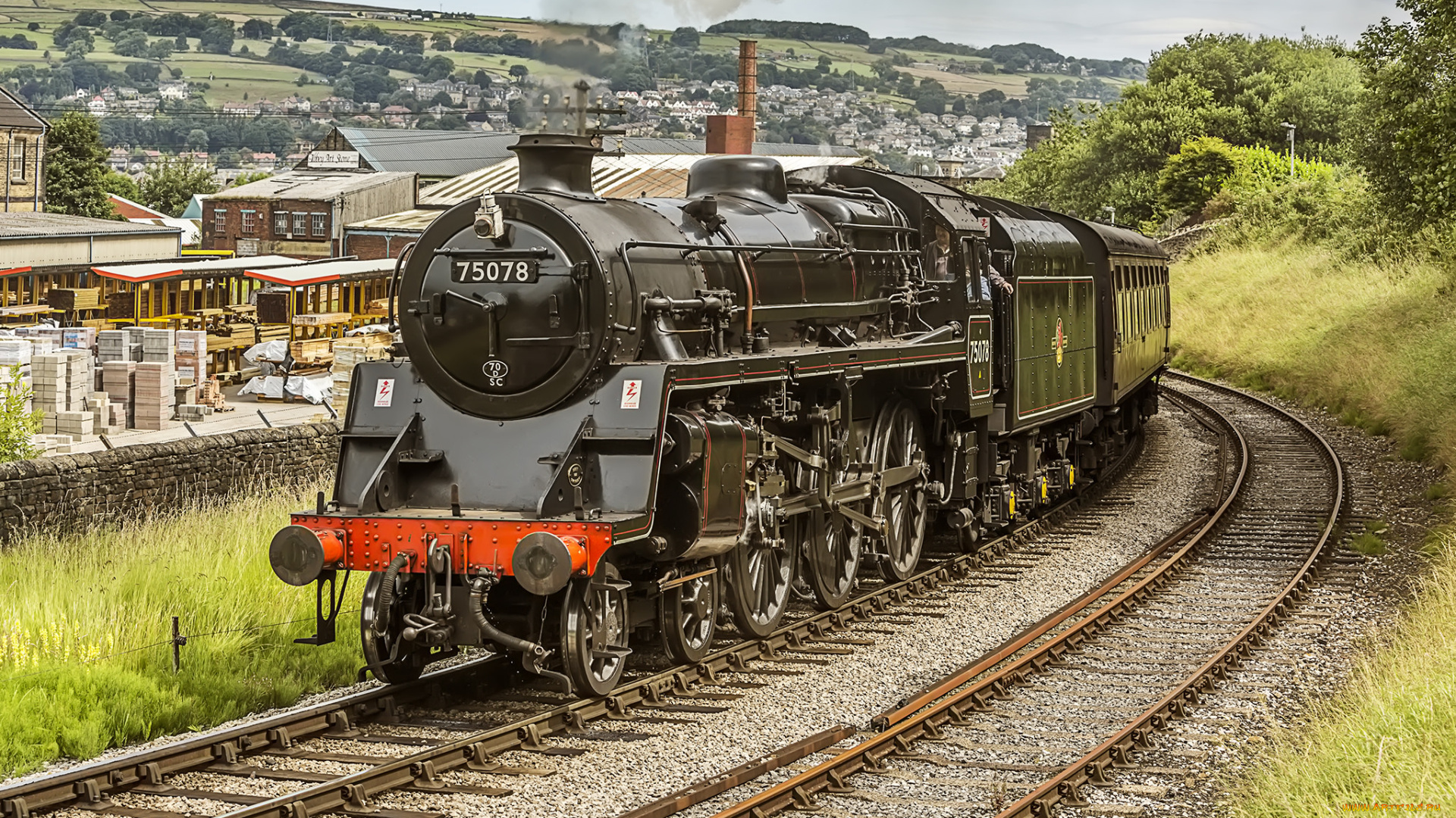 техника, паровозы, локомотив, состав