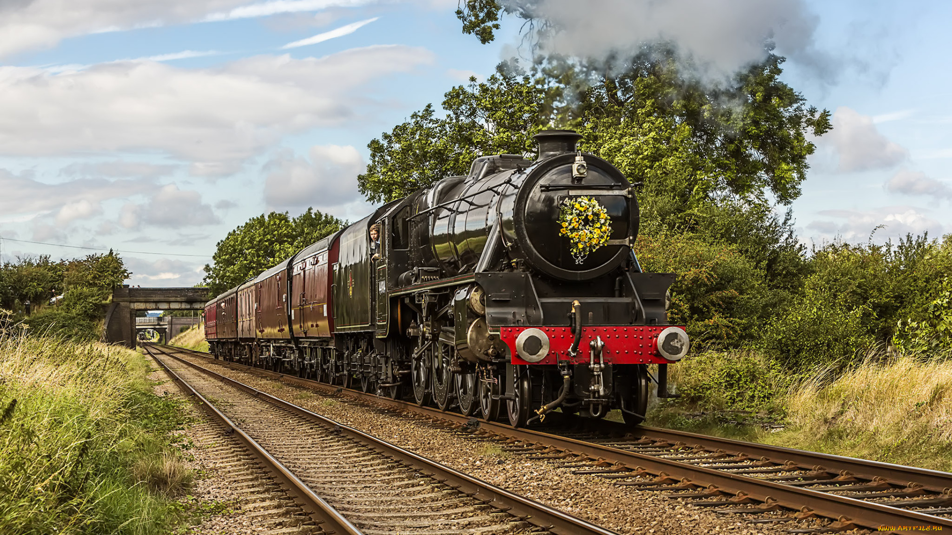техника, паровозы, локомотив, состав