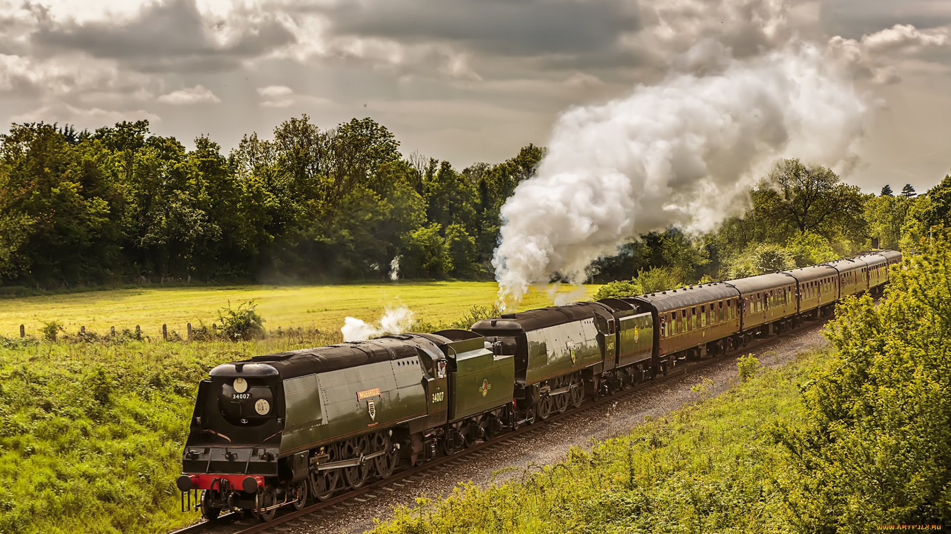 техника, паровозы, состав, локомотив