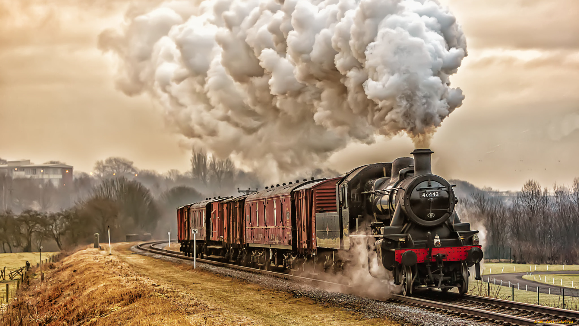 техника, паровозы, состав, локомотив