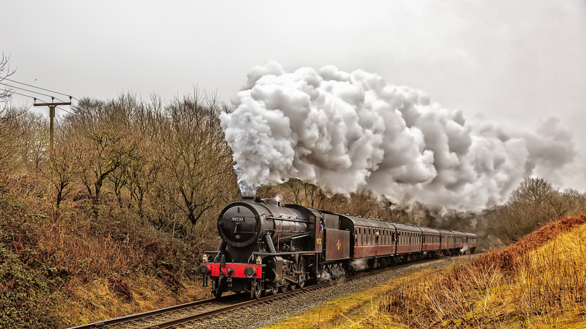 техника, паровозы, состав, локомотив