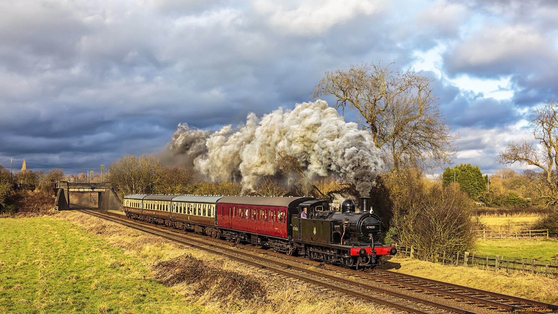 техника, паровозы, состав, локомотив