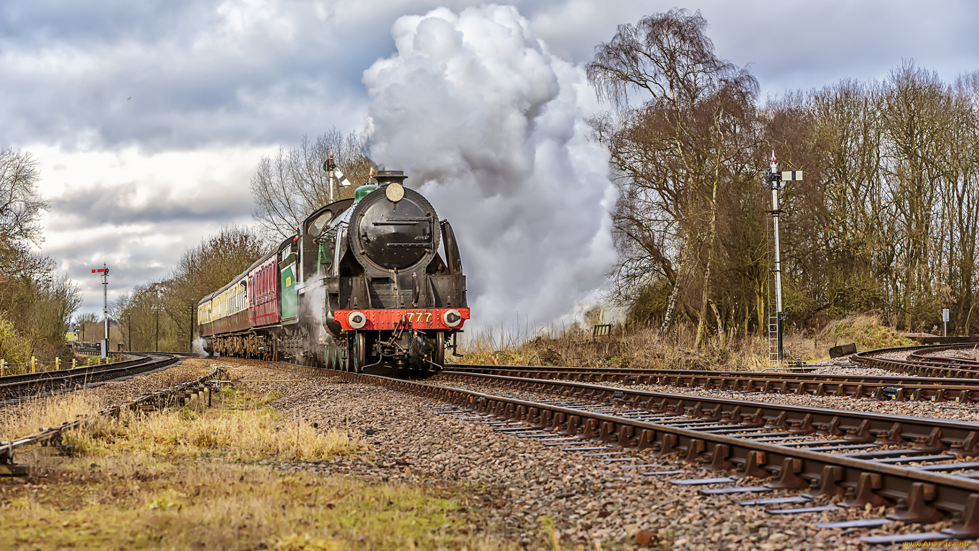 техника, паровозы, состав, локомотив