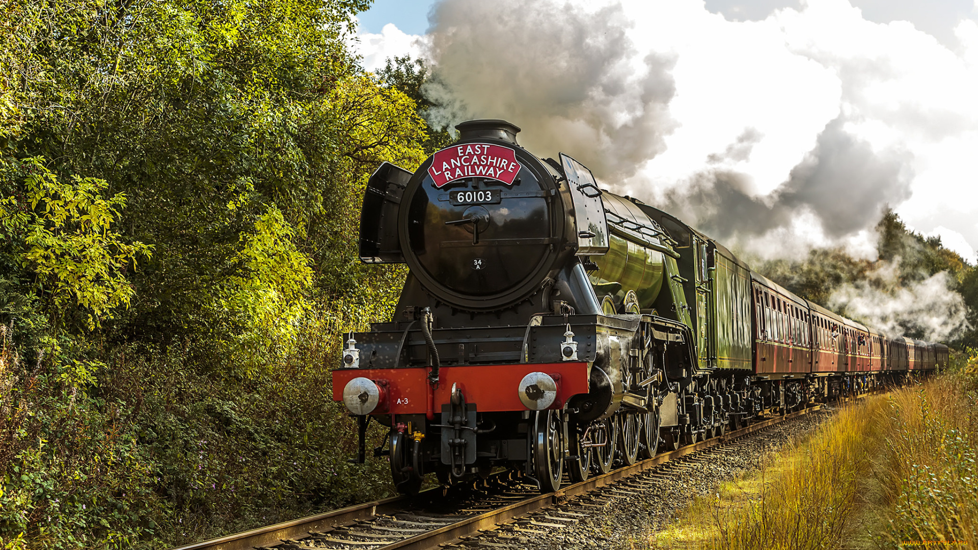 техника, паровозы, состав, локомотив