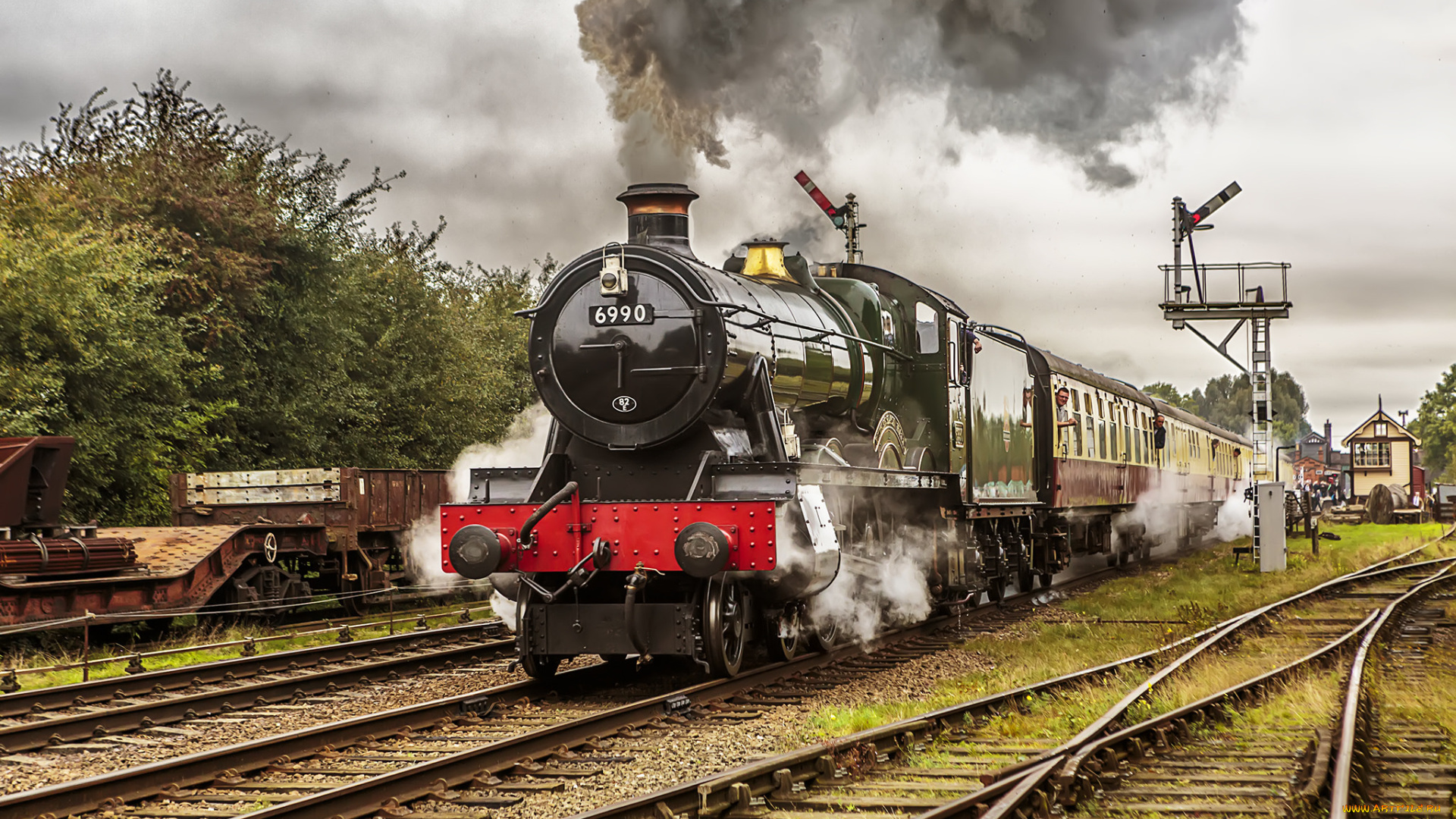 техника, паровозы, состав, локомотив