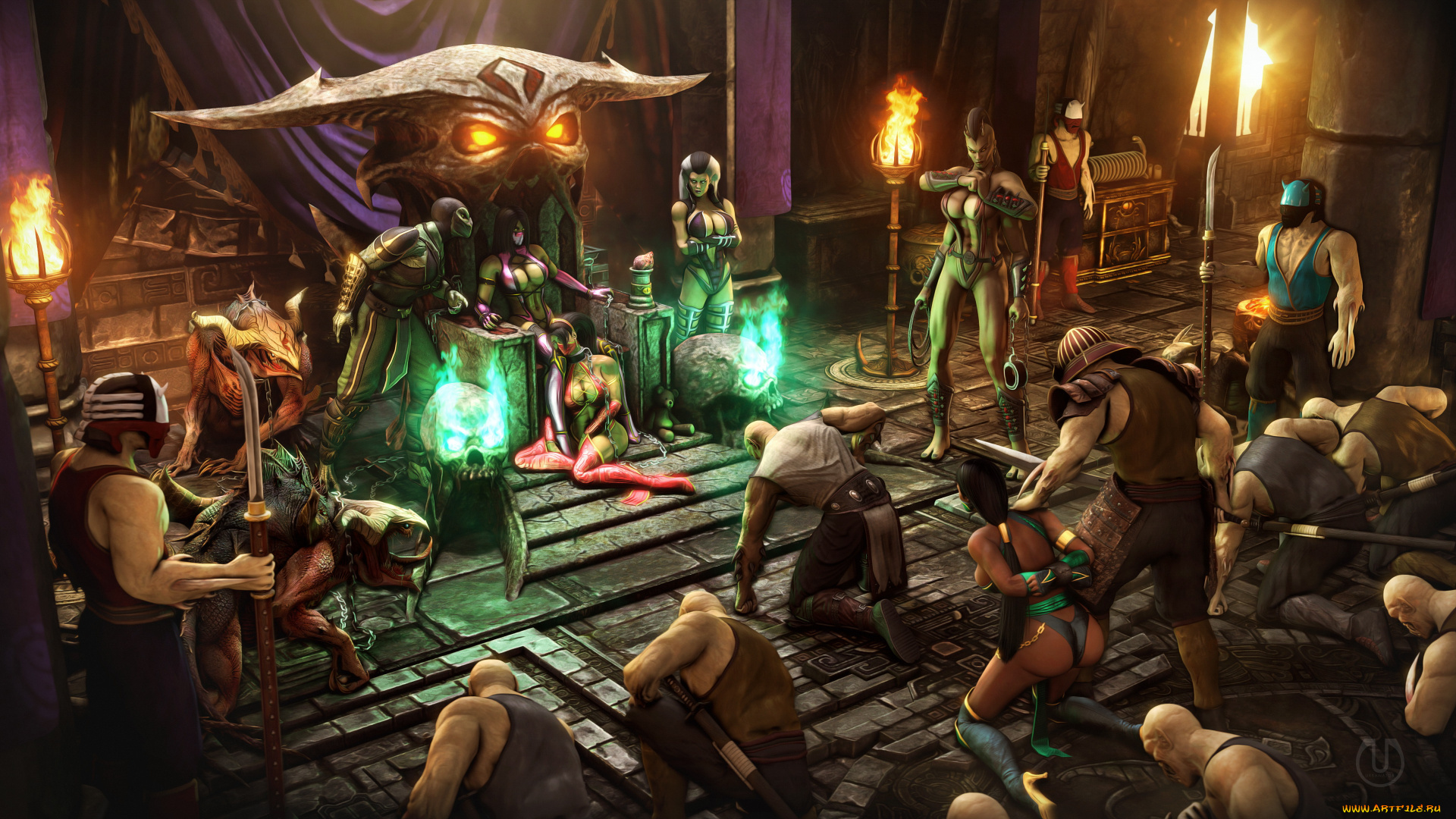 видео, игры, mortal, kombat, униформа, фон, существа, мужчины, девушки