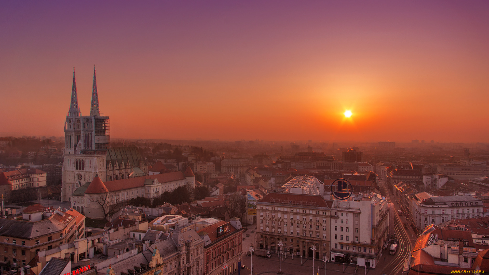 zagreb, города, -, панорамы, простор