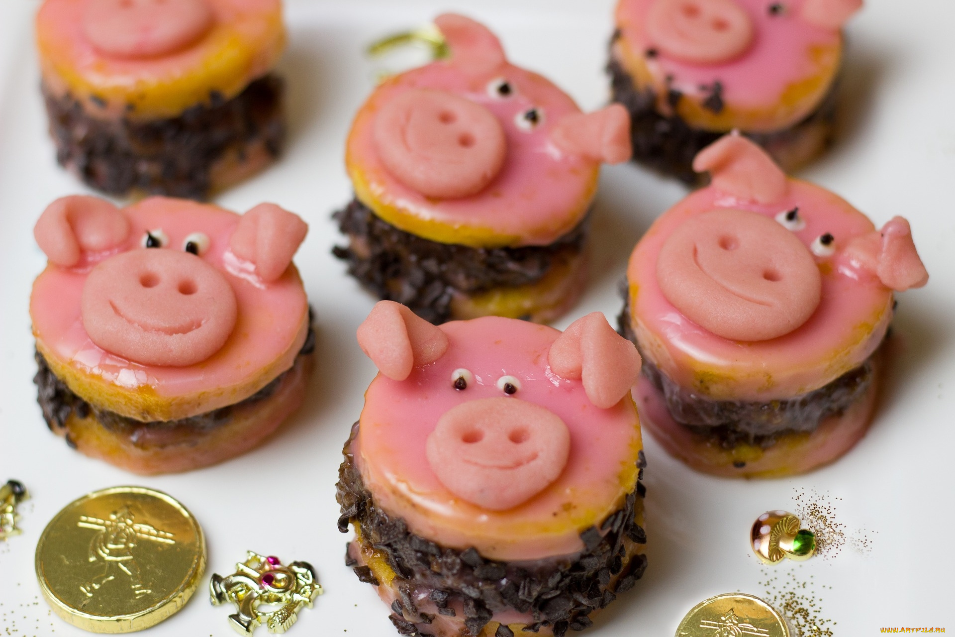 еда, пирожные, , кексы, , печенье, поросята, забавные