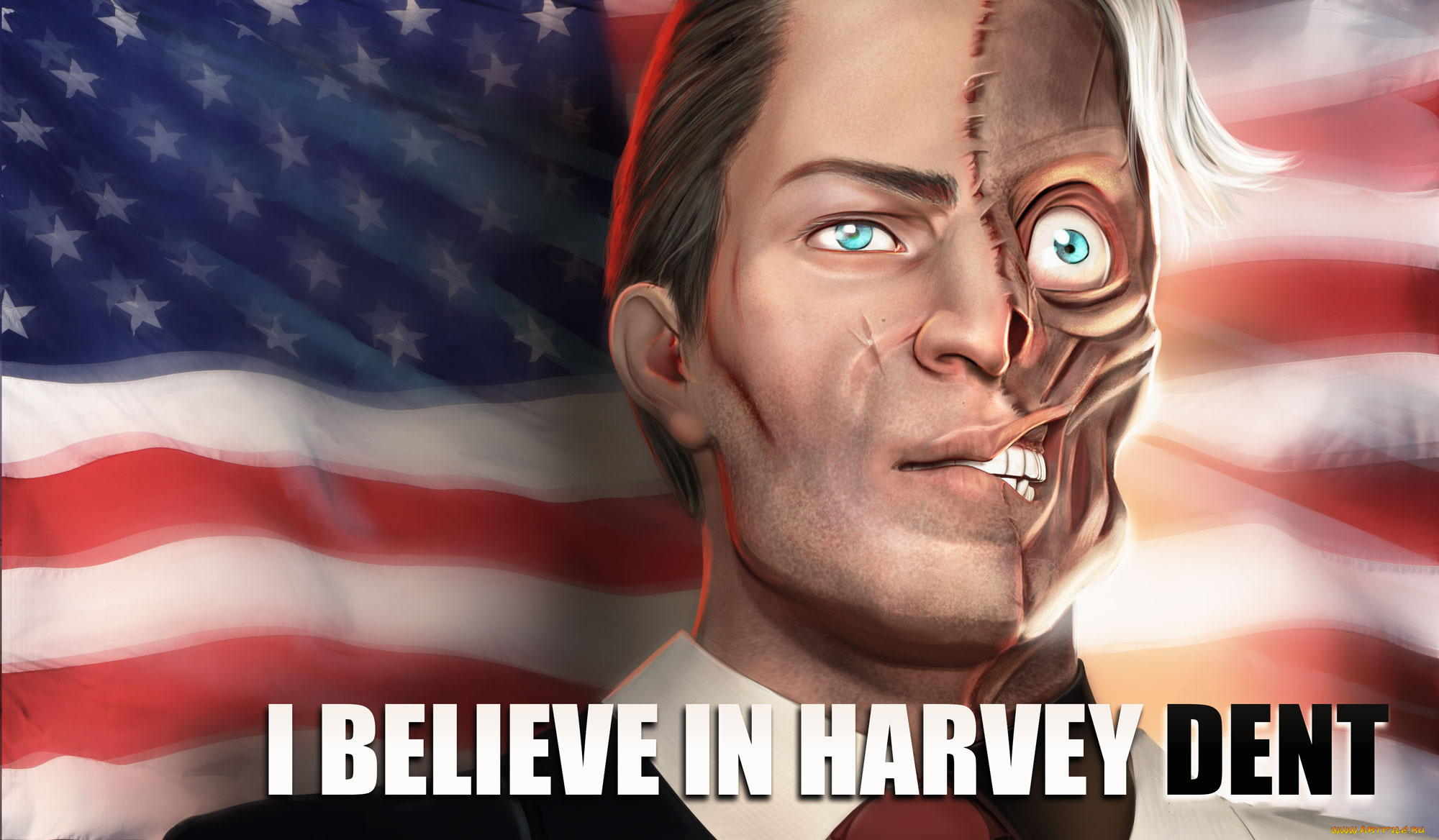 рисованное, комиксы, взгляд, флаг, фон, мужчина