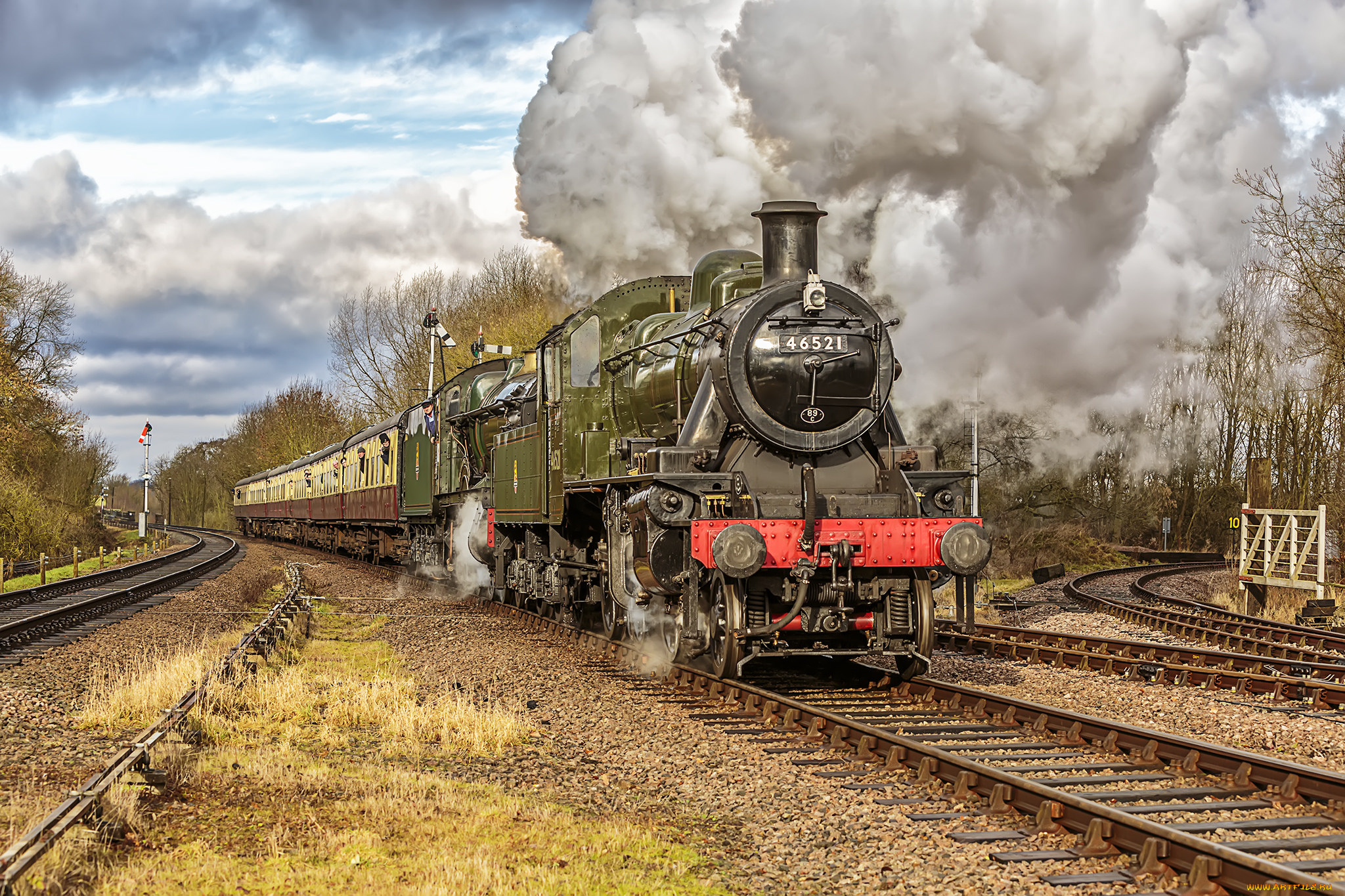 техника, паровозы, локомотив, состав