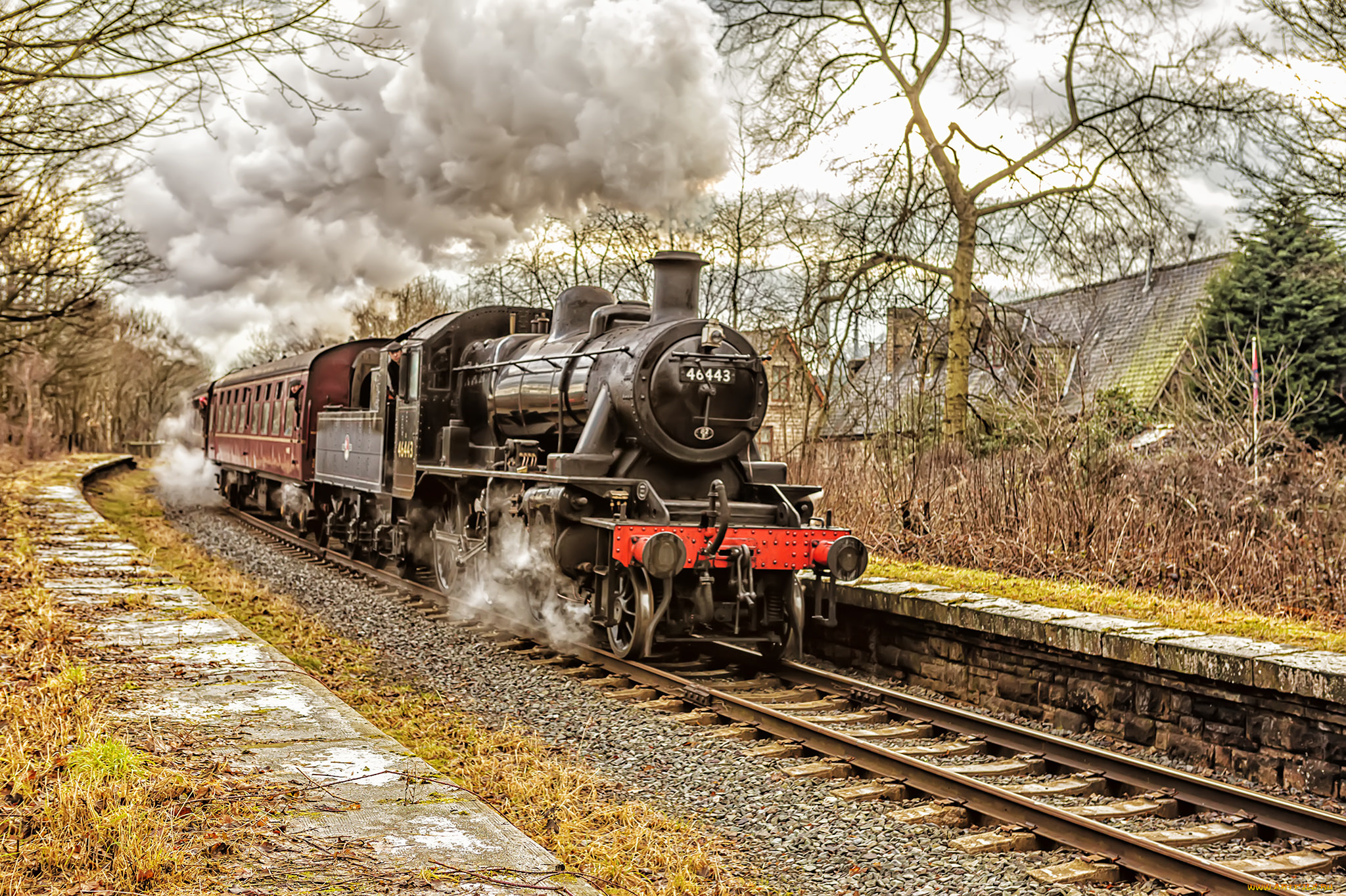 техника, паровозы, локомотив, состав