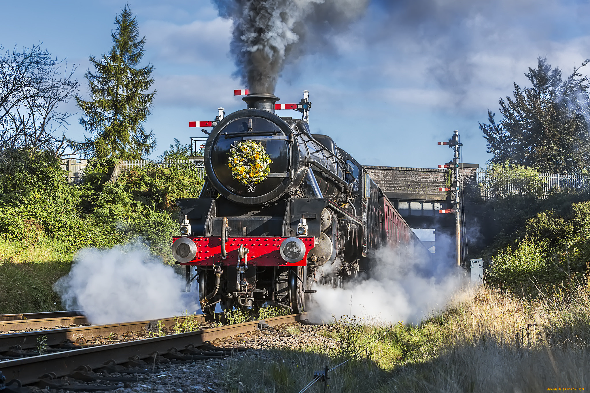 техника, паровозы, локомотив, состав