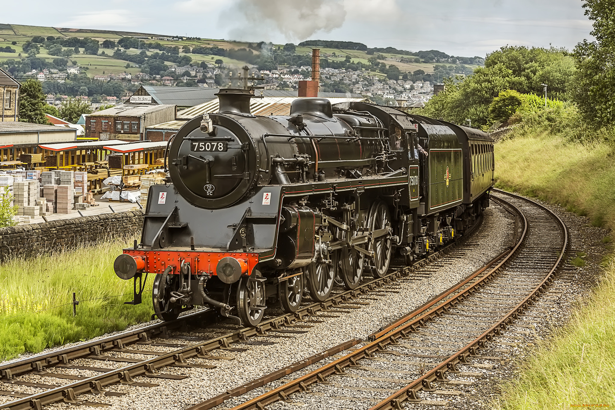 техника, паровозы, локомотив, состав