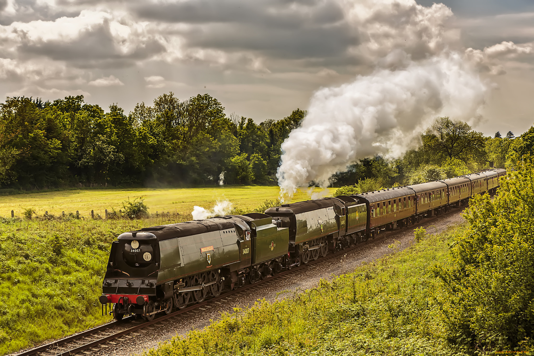 техника, паровозы, состав, локомотив