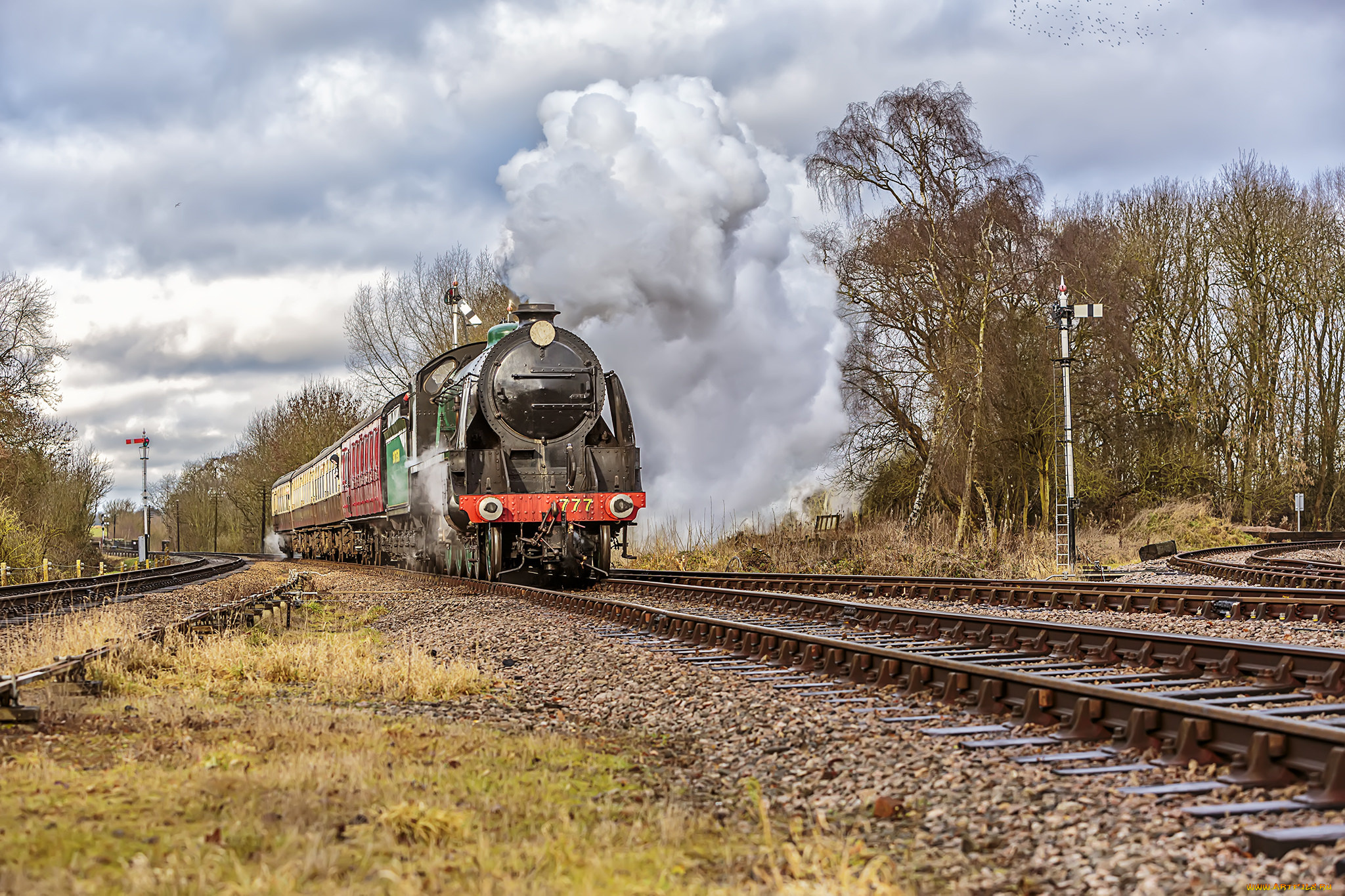 техника, паровозы, состав, локомотив