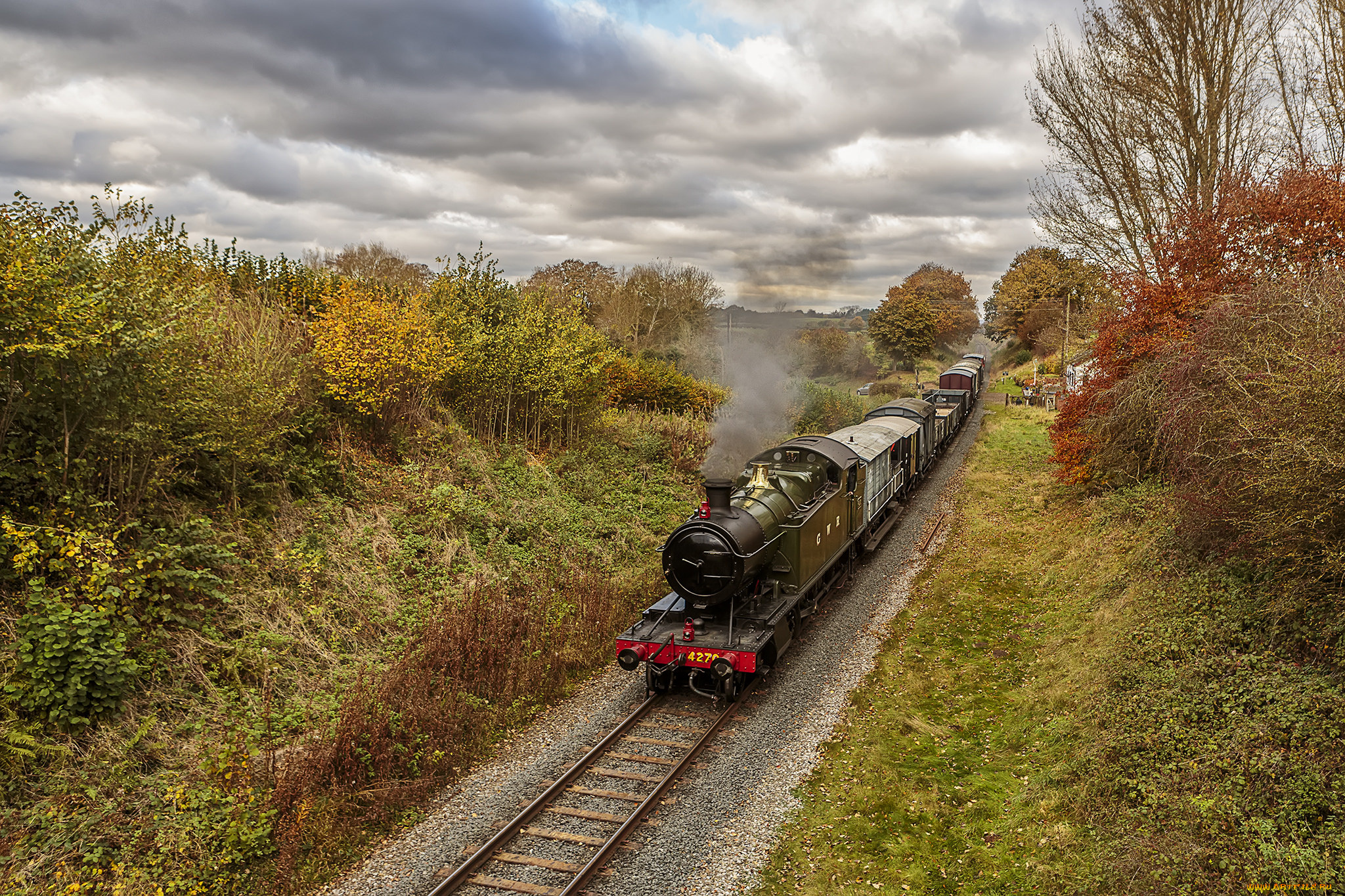 техника, паровозы, состав, локомотив