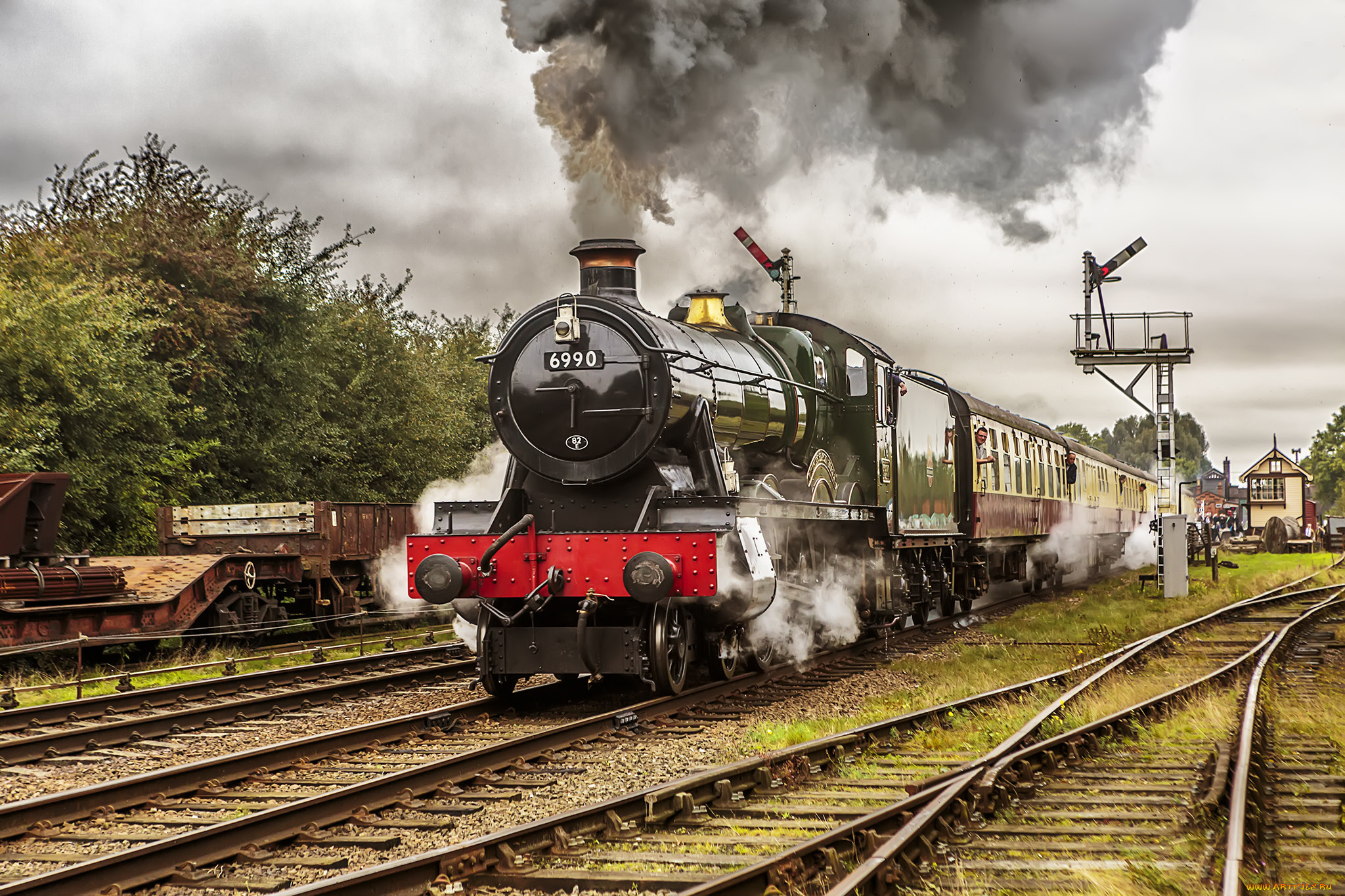 техника, паровозы, состав, локомотив