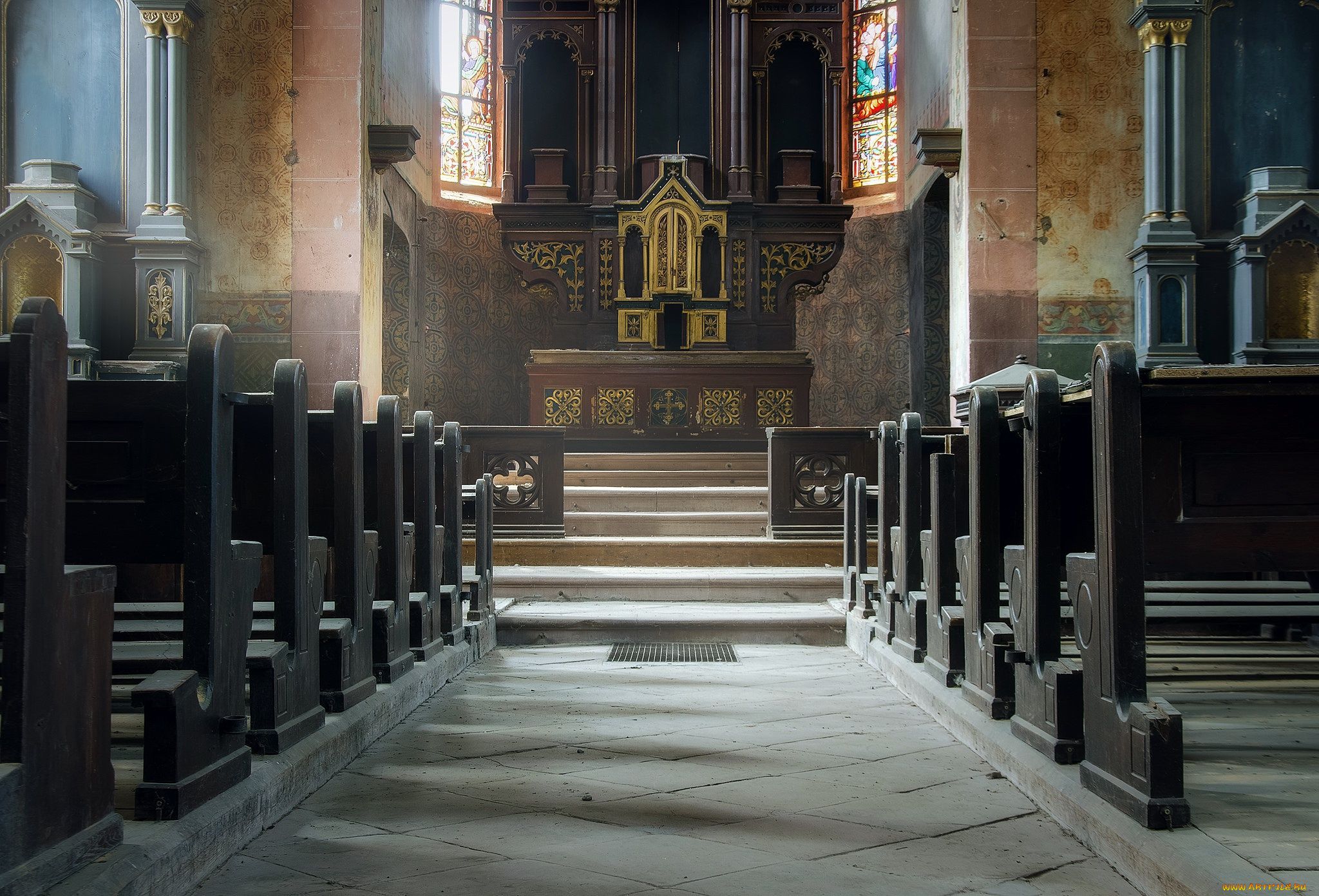 интерьер, убранство, , роспись, храма, храм, фон