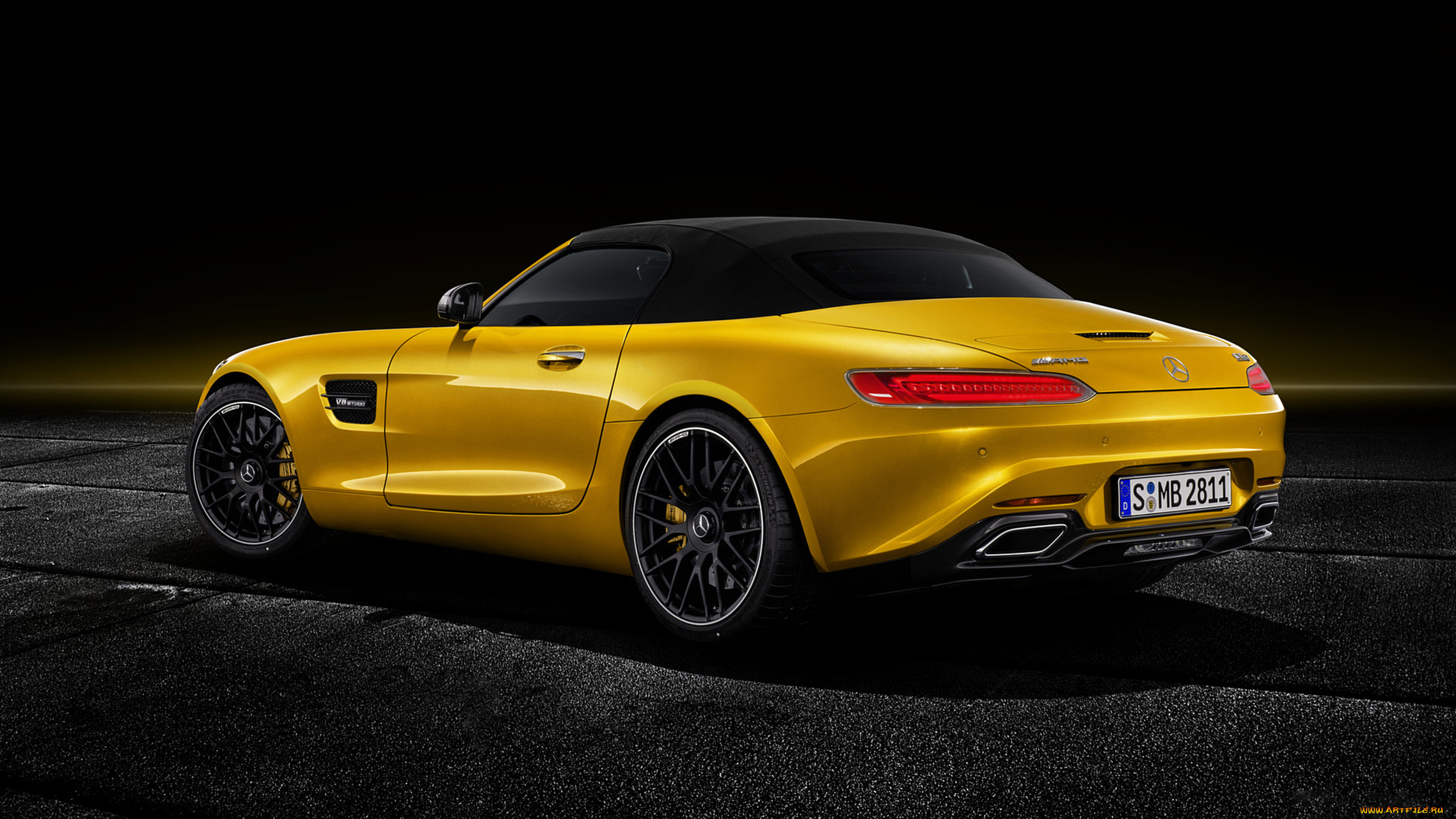 mercedes-benz, amg, gt, s, roadster, 2019, автомобили, mercedes-benz, gt, amg, s, roadster, 2019, жёлтый