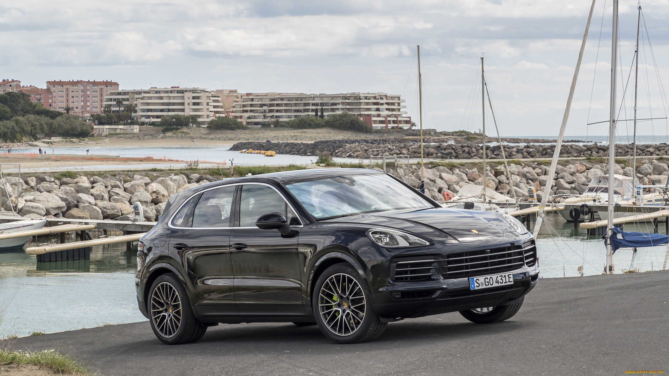 porsche, cayenne, e-hybrid, 2019, автомобили, porsche, cayenne, e-hybrid, 2019, чёрный