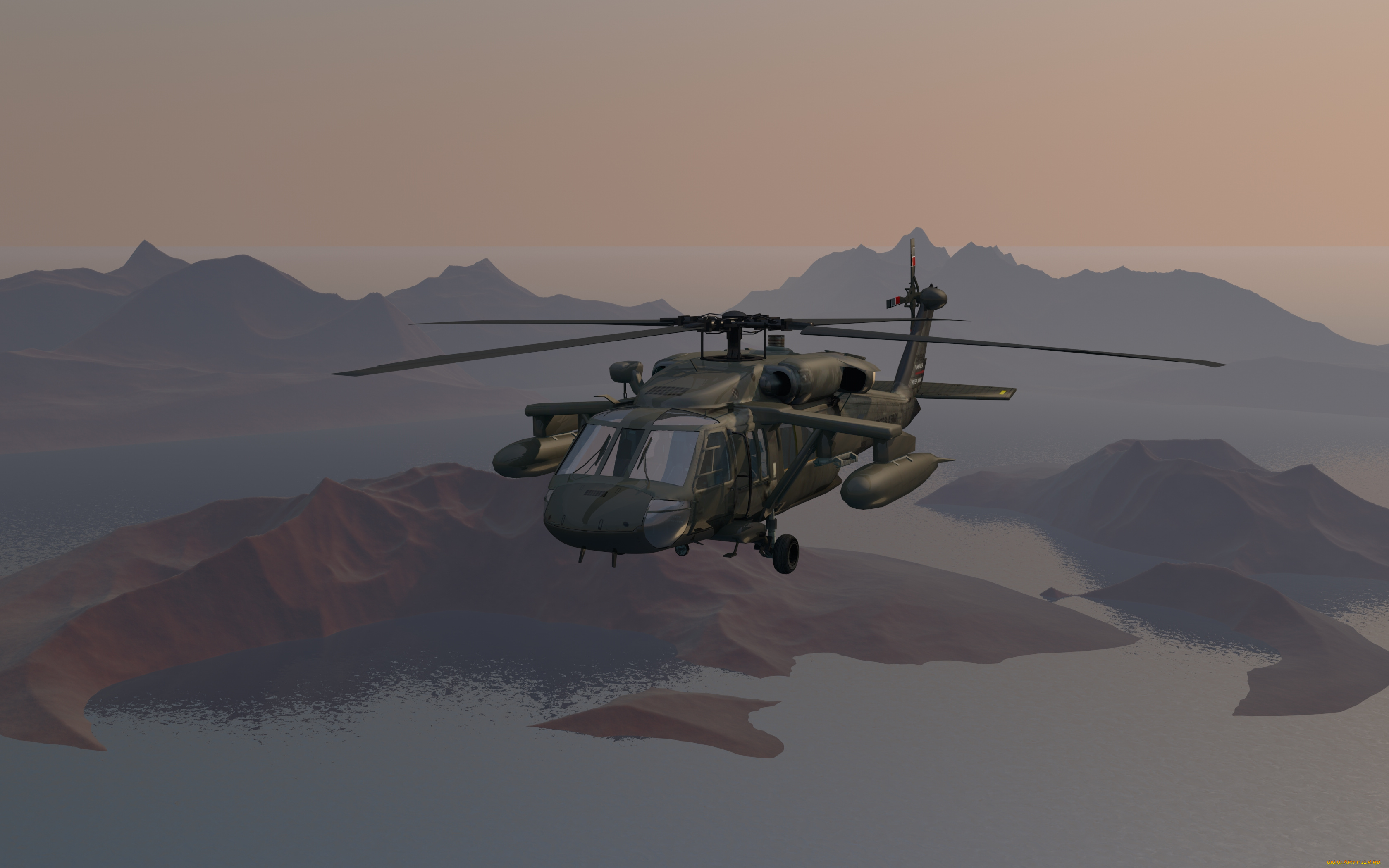 авиация, 3д, рисованые, v-graphic, полет, вертолет