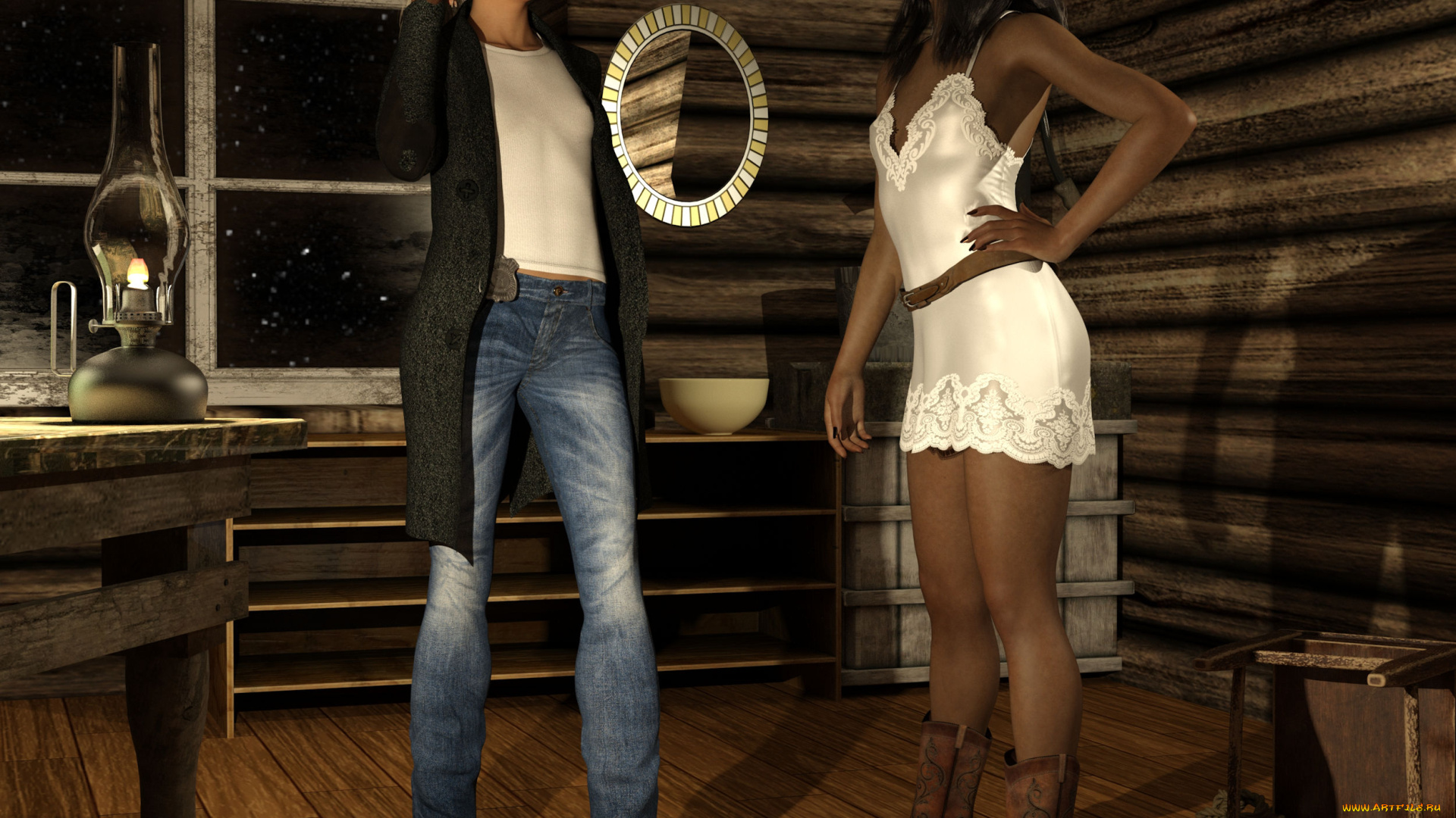 3д, графика, фантазия, , fantasy, девушка, фон, взгляд