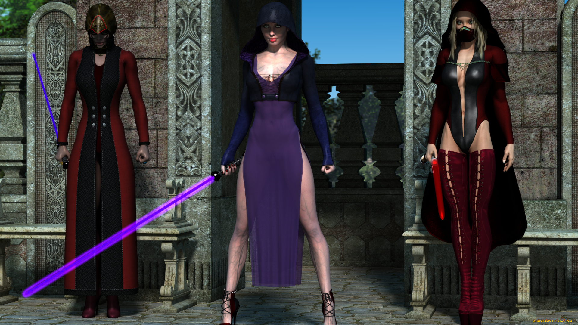 3д, графика, фантазия, , fantasy, фон, взгляд, девушки