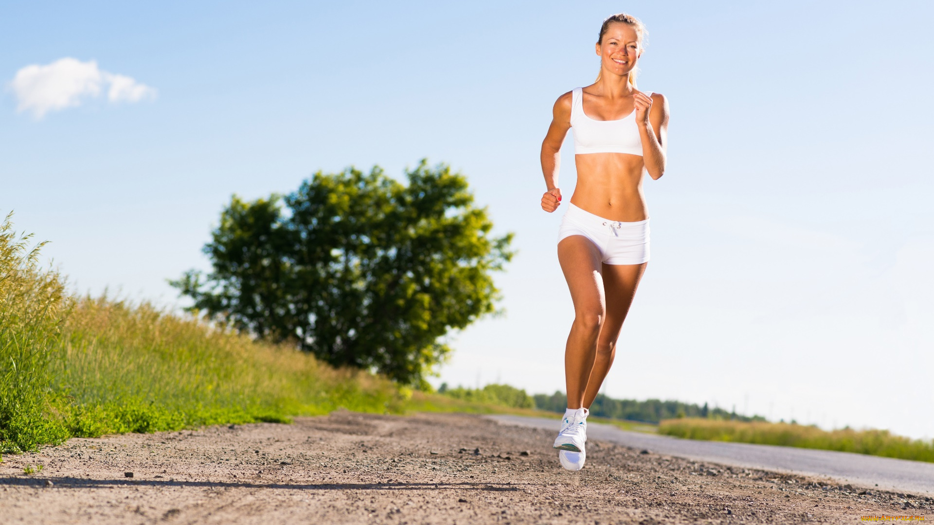 спорт, бег, кроссовки, спортивный, фитнес, девушка, женщины, на, улице