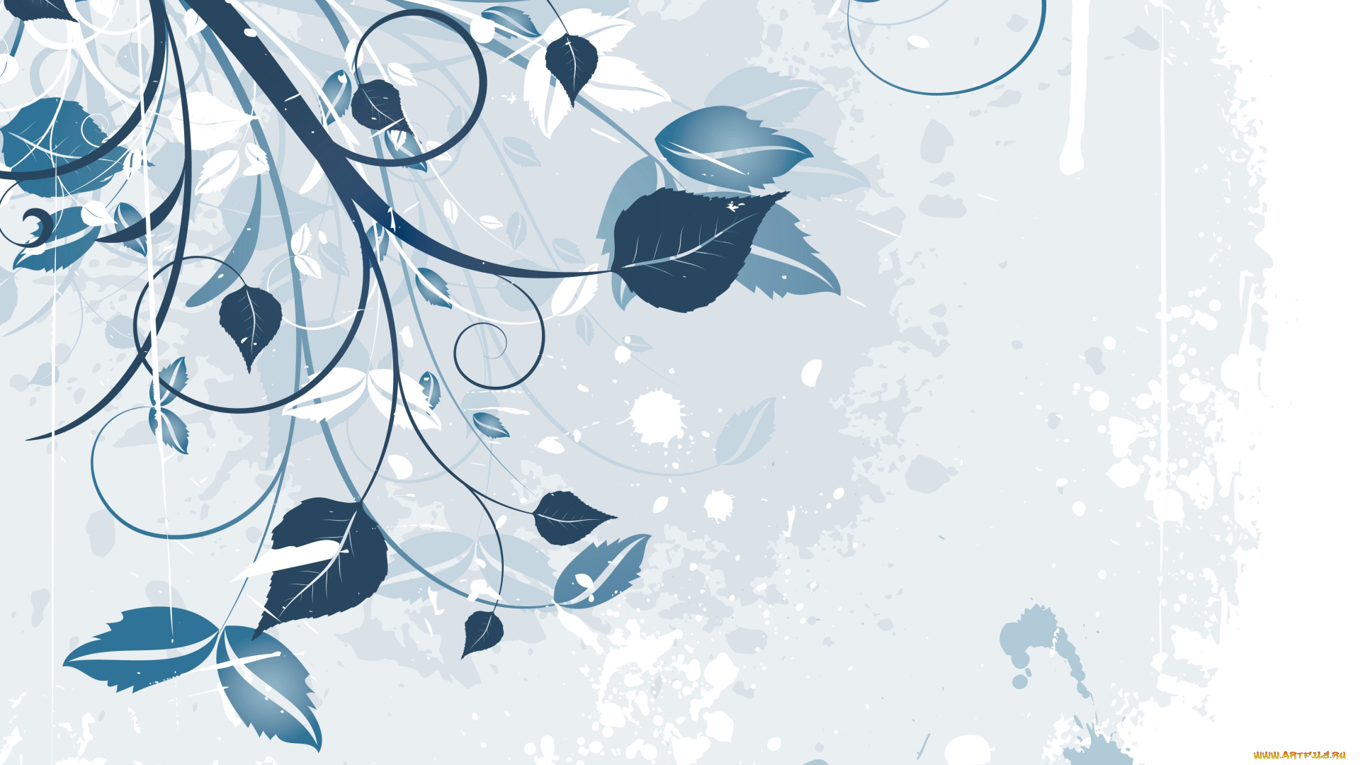 векторная, графика, природа, , nature, листья, ветка