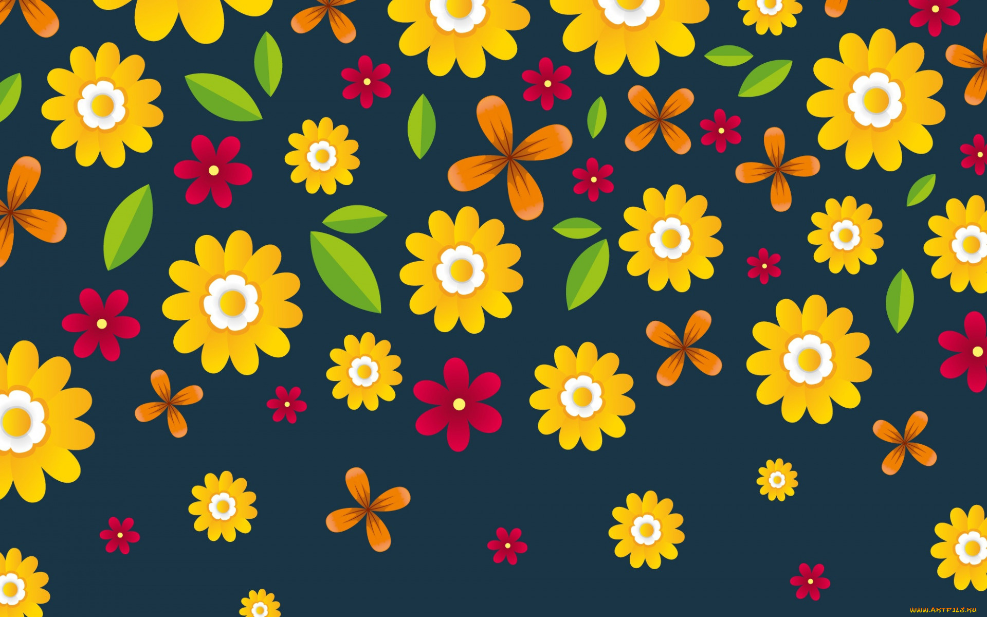 векторная, графика, цветы, , flowers, фон, цветы