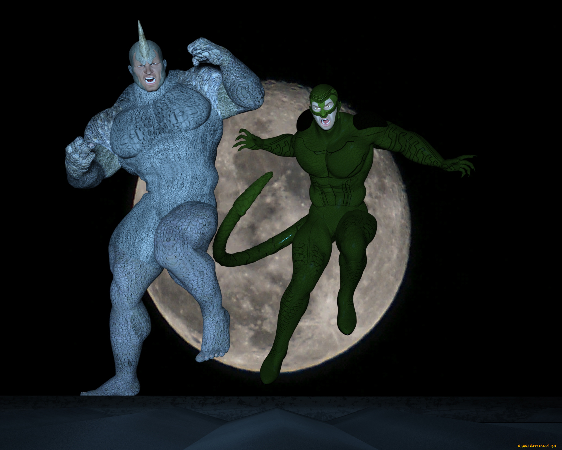 3д, графика, существа, , creatures, фон, существа