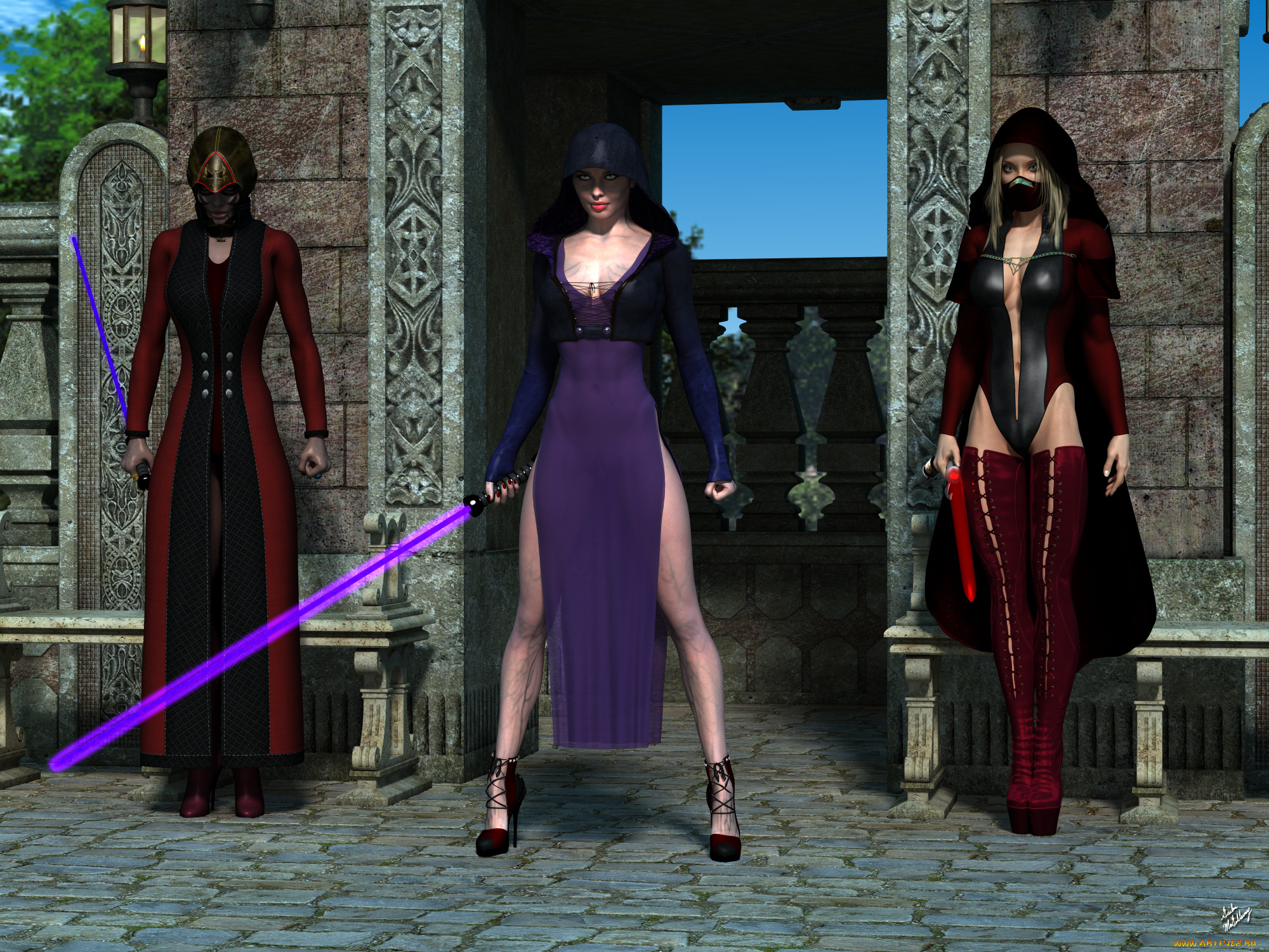 3д, графика, фантазия, , fantasy, фон, взгляд, девушки