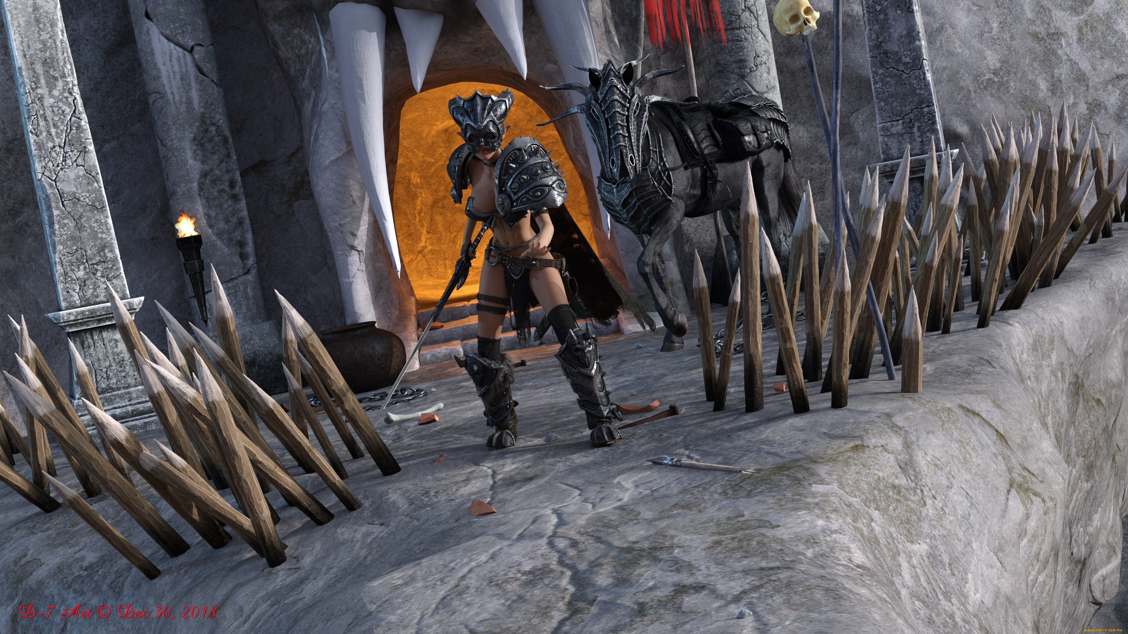 3д, графика, фантазия, , fantasy, фон, взгляд, девушка