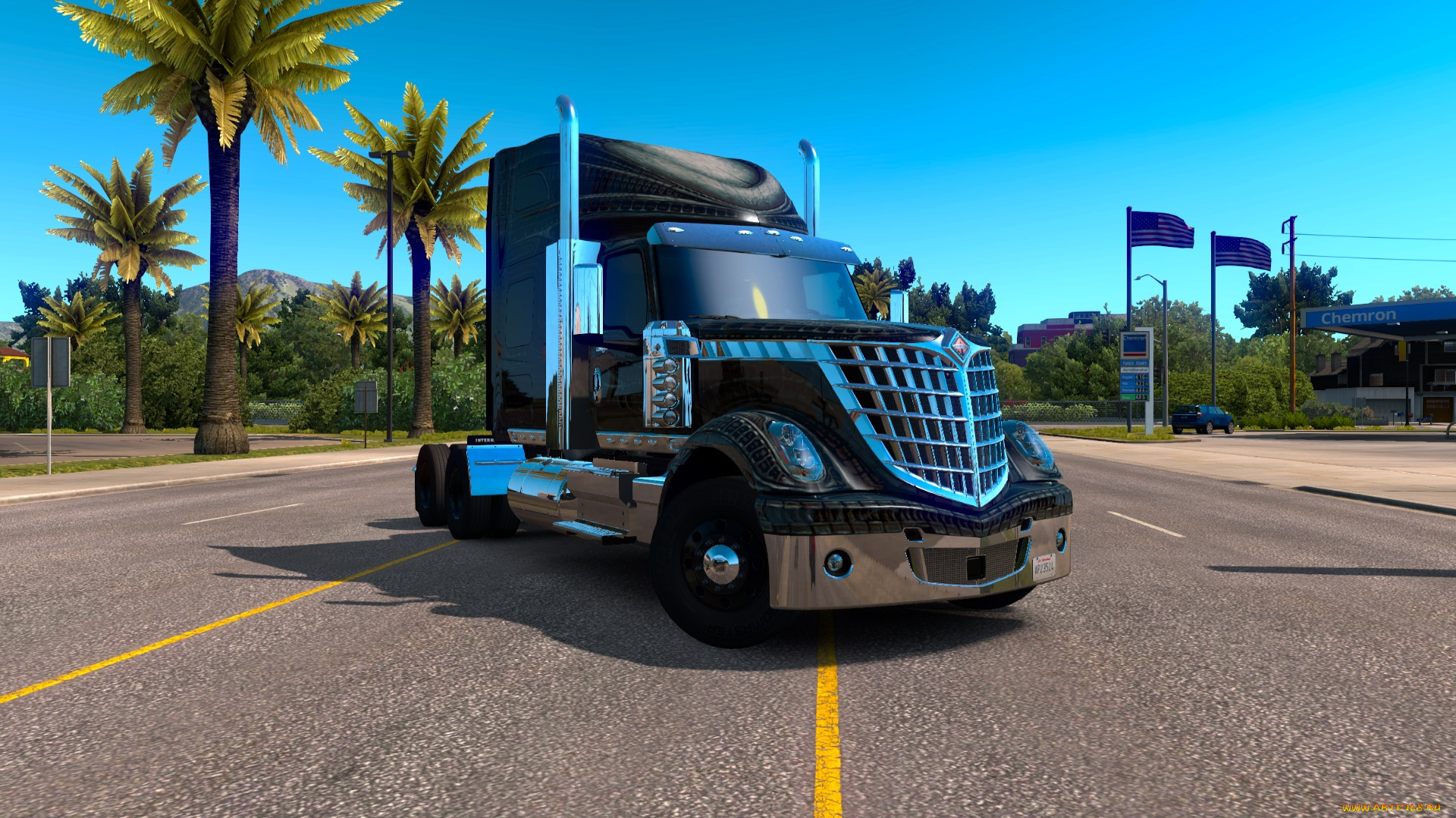 american, truck, simulator, видео, игры, international, lone, star, truck, грузовик, тягач, engine, corp, navistar, caterpillar, c15, hendrickson, meritor, dana-spicer