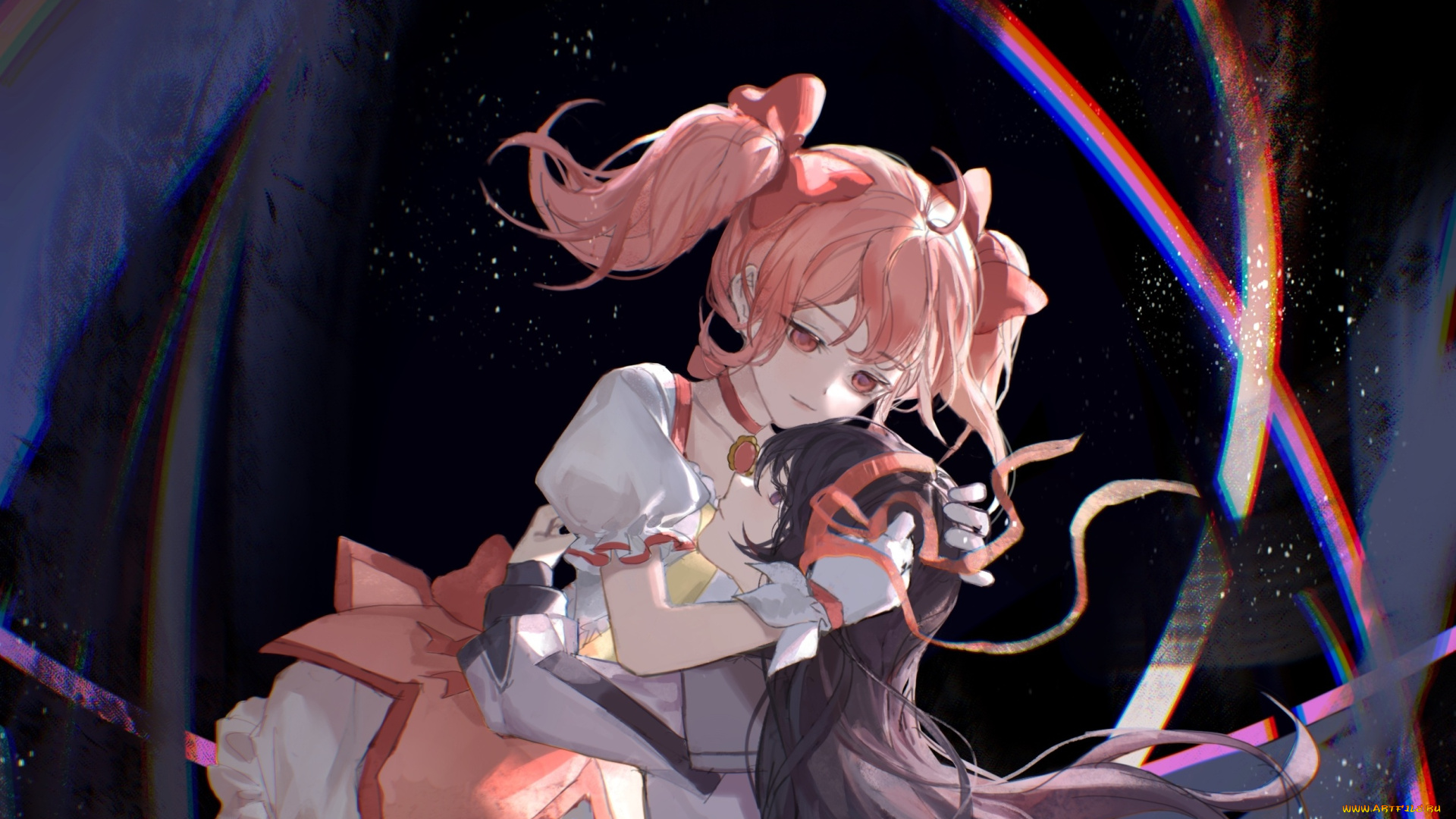 аниме, mahou, shoujo, madoka, magika, девочка, волшебница, мадока