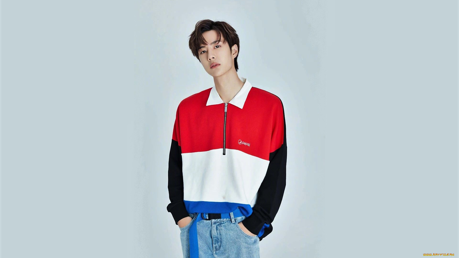 мужчины, wang, yi, bo, актер, певец, свитер, джинсы